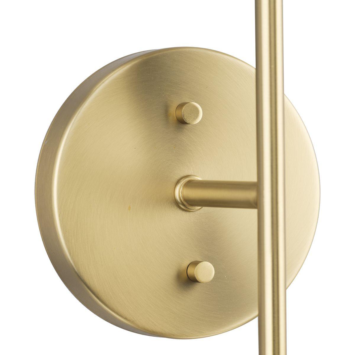 Progress Lighting Haas 2-Light Wall Bracket, Brushed Bronze, Opal Glass. Modern design, chic statement for mid-century modern, contemporary settings.