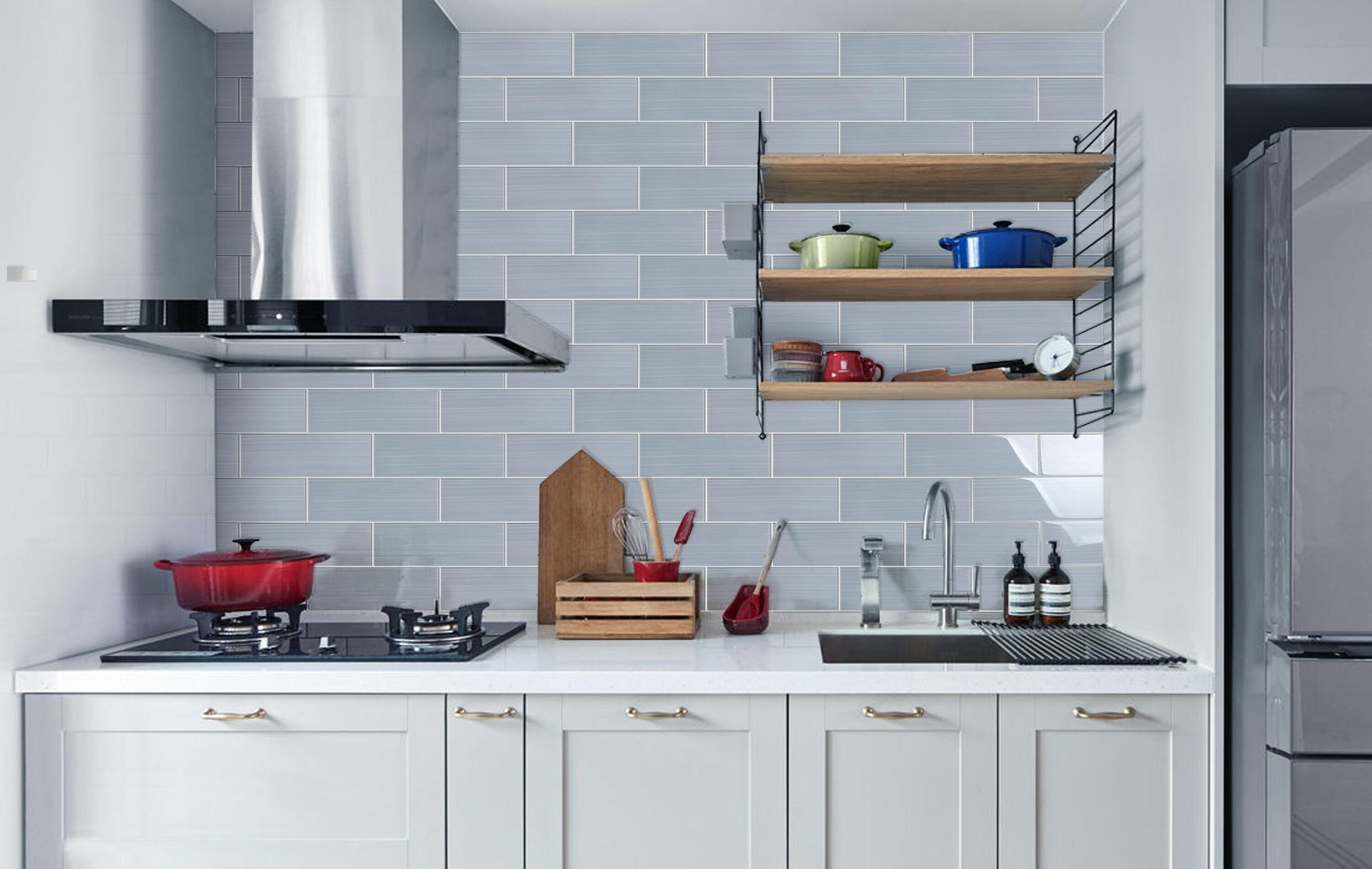 Premium Hand Painted 4" x 12" Straight Edge Glass Subway Tile