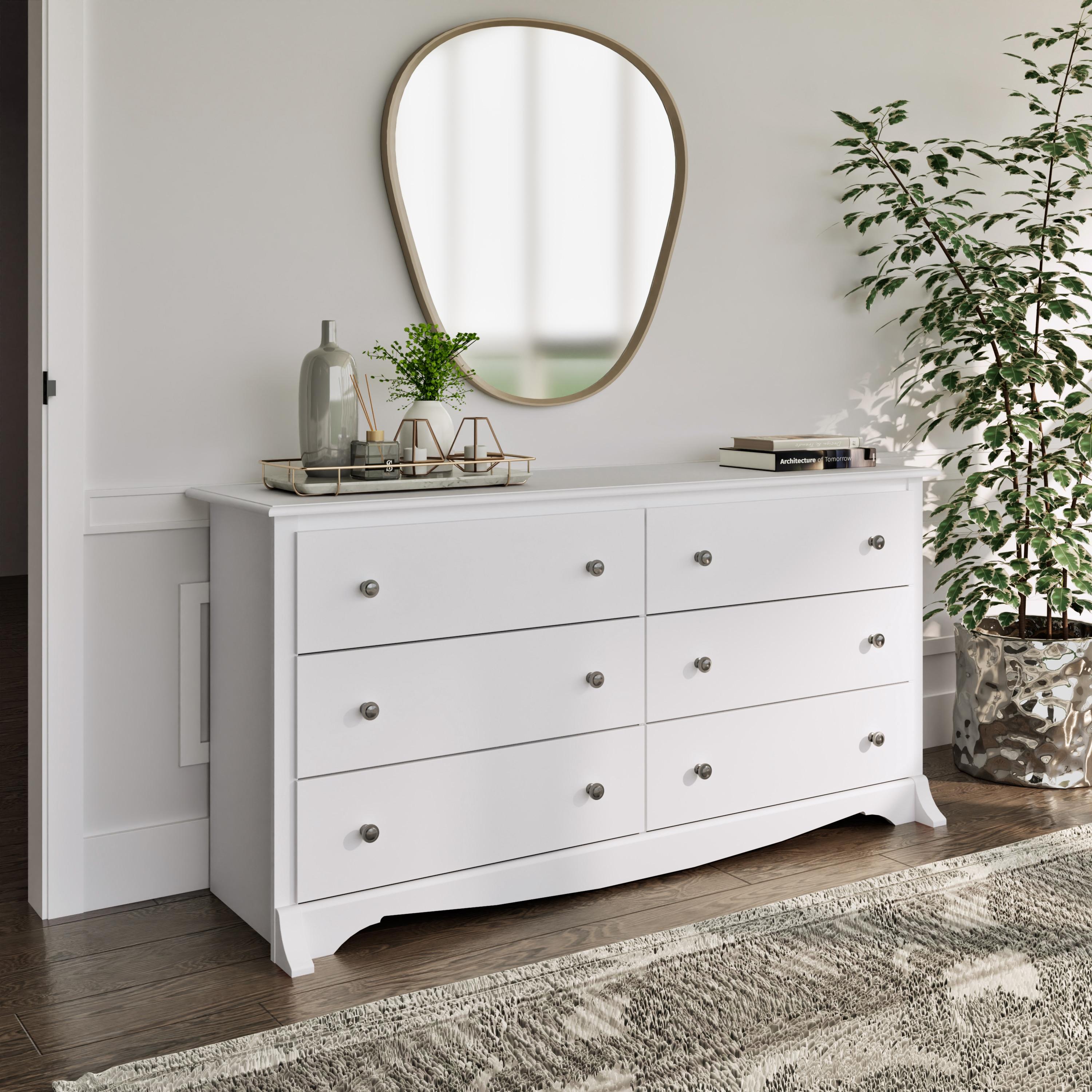 Monterey 6-Drawer White Dresser