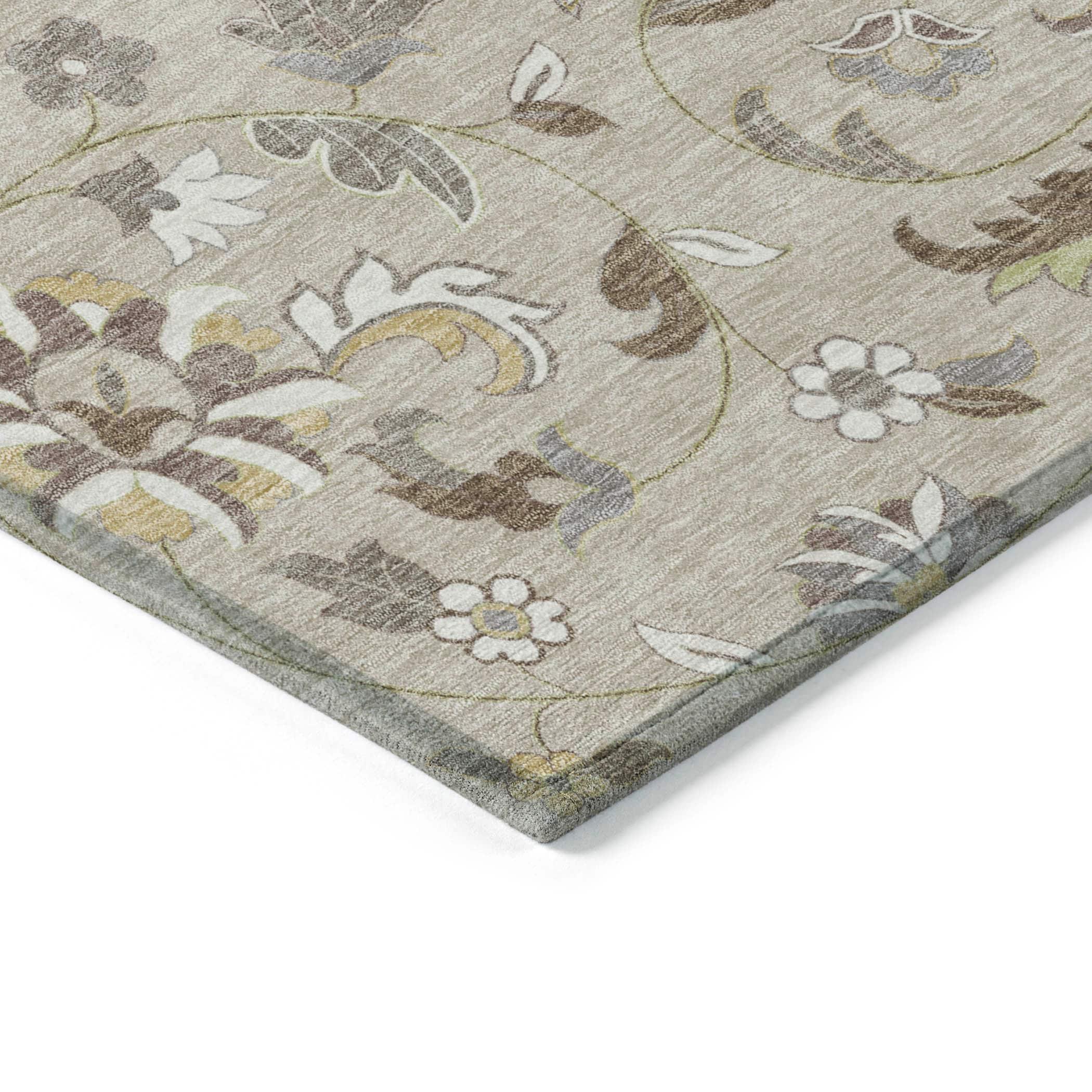 Machine Washable Indoor/Outdoor Chayden ACN1006 Beige 3' x 5' Rug