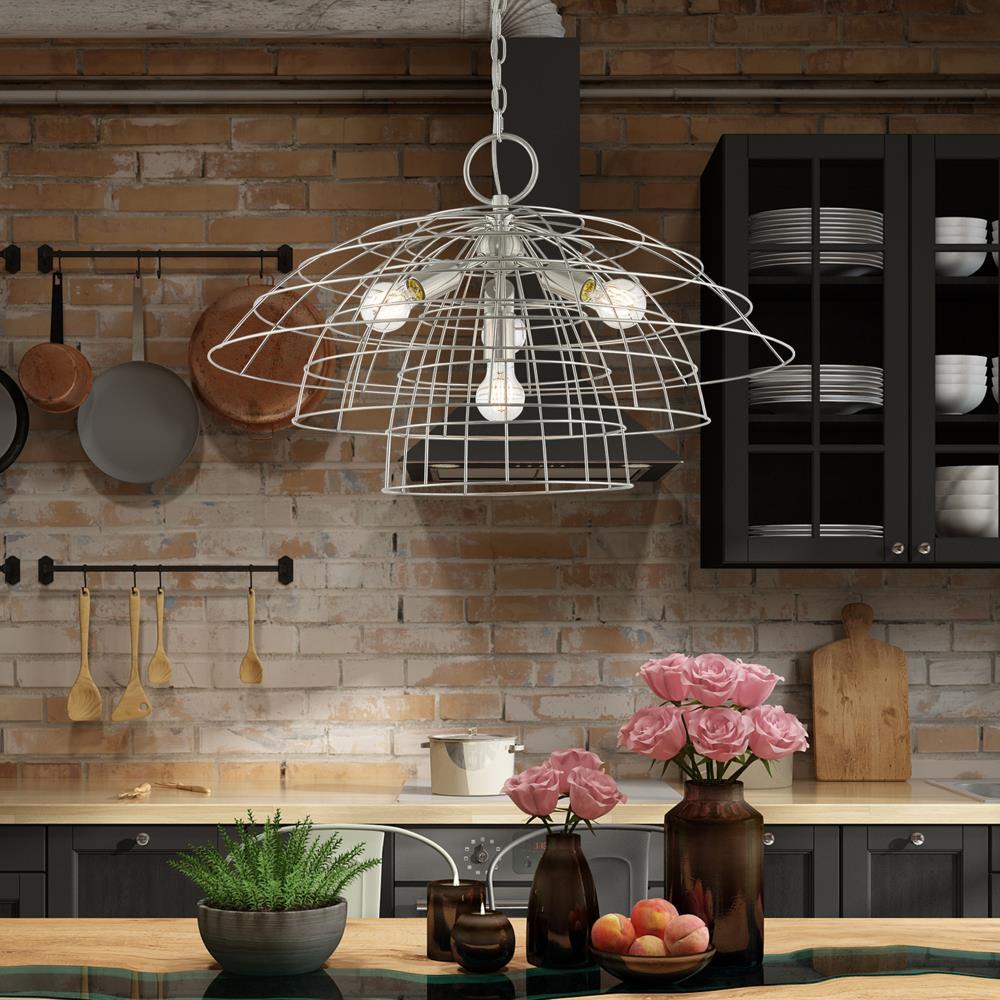 Livex Lighting Brooklyn 4 - Light Chandelier in  Brushed Nickel