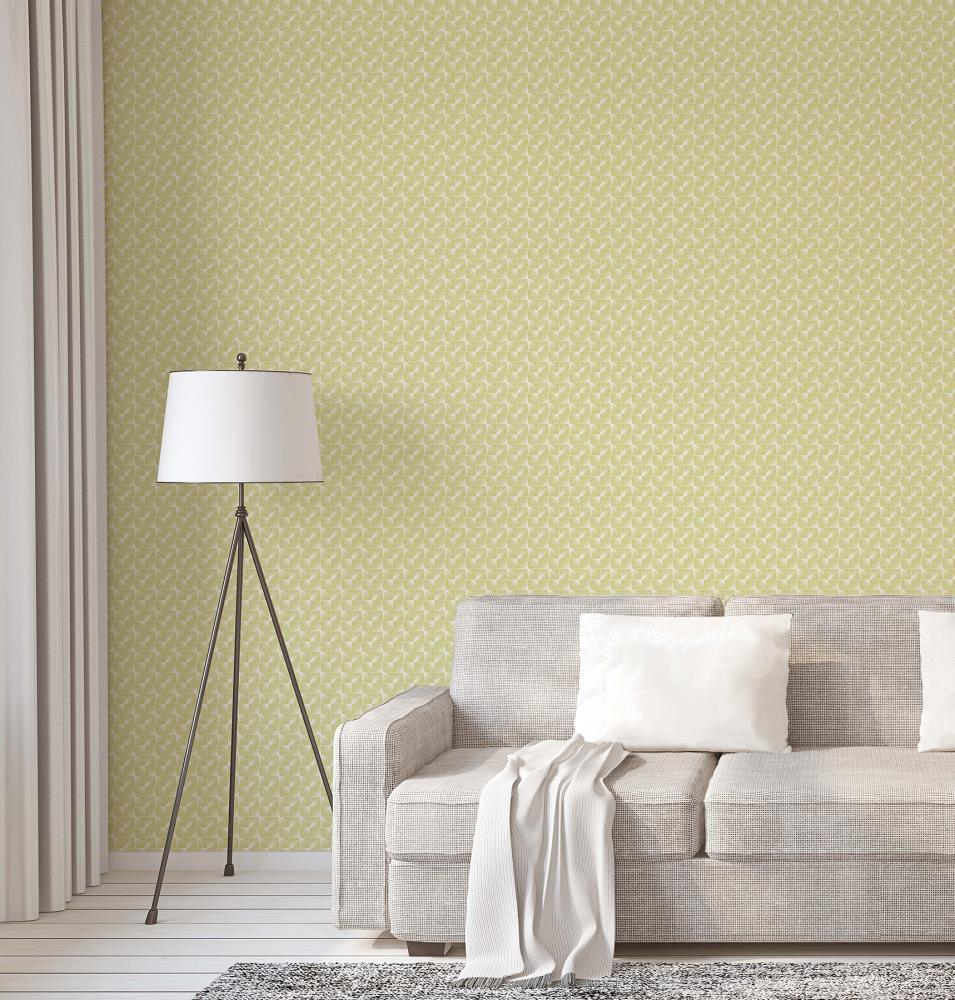 Coloroll Stockholm Lime Geometric Wallpaper