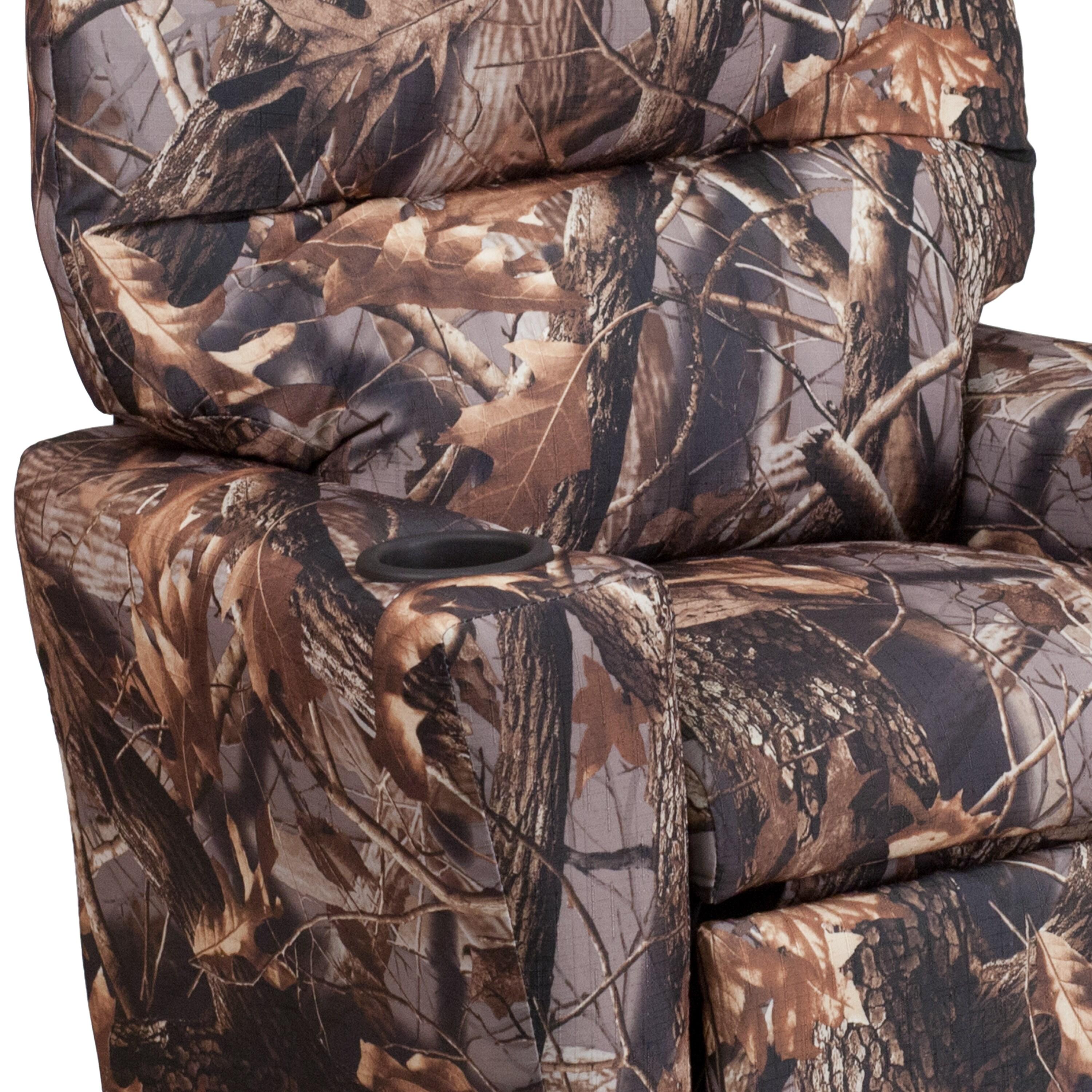 Flash Furniture Chandler Contemporary Camouflaged Fabric Kids Recliner with Cup Holder
