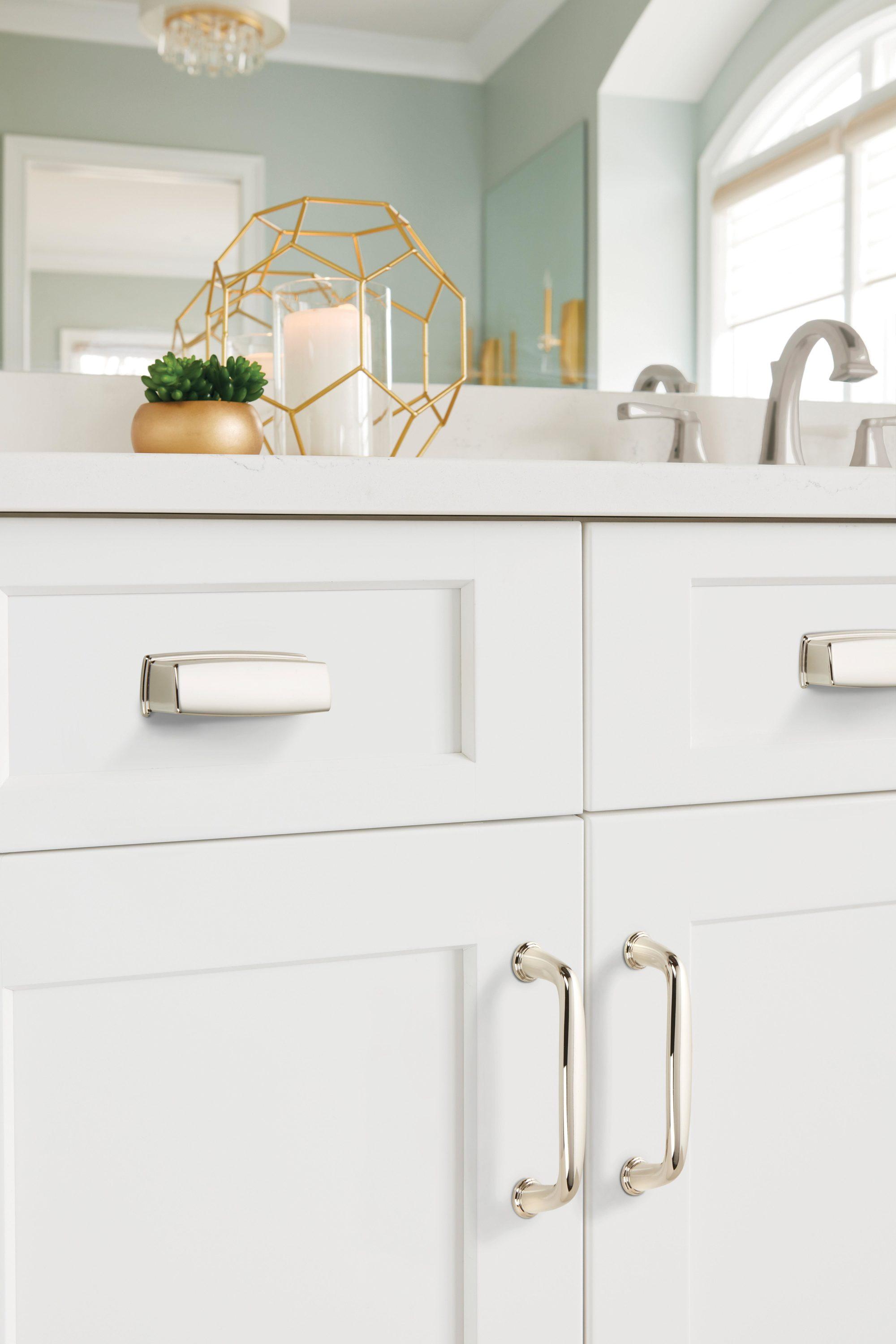 Amerock Kane 3-3/4 inch (96mm) Center-to-Center Polished Nickel Cabinet Pull