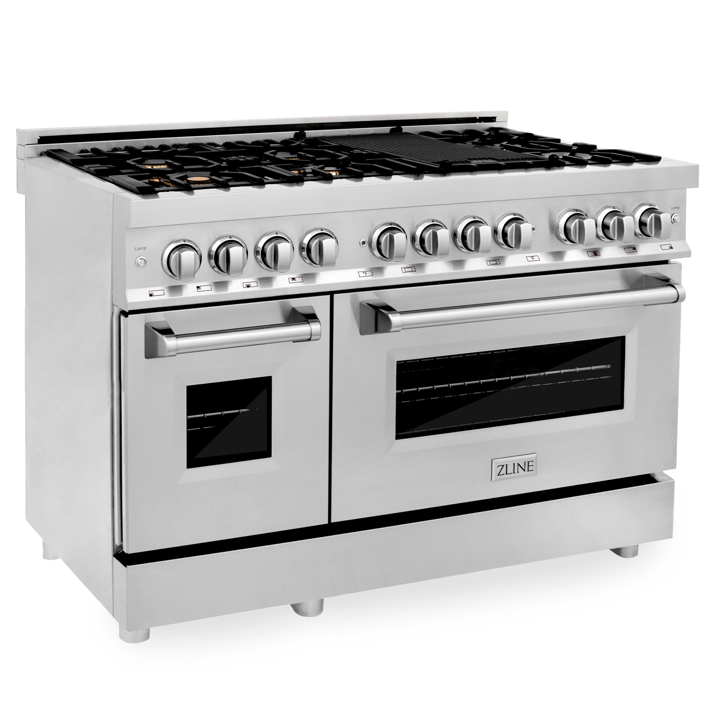 ZLINE 48" Legacy Dual Fuel Range w/ 7 Burner Gas Cooktop and 2 Electric Ovens