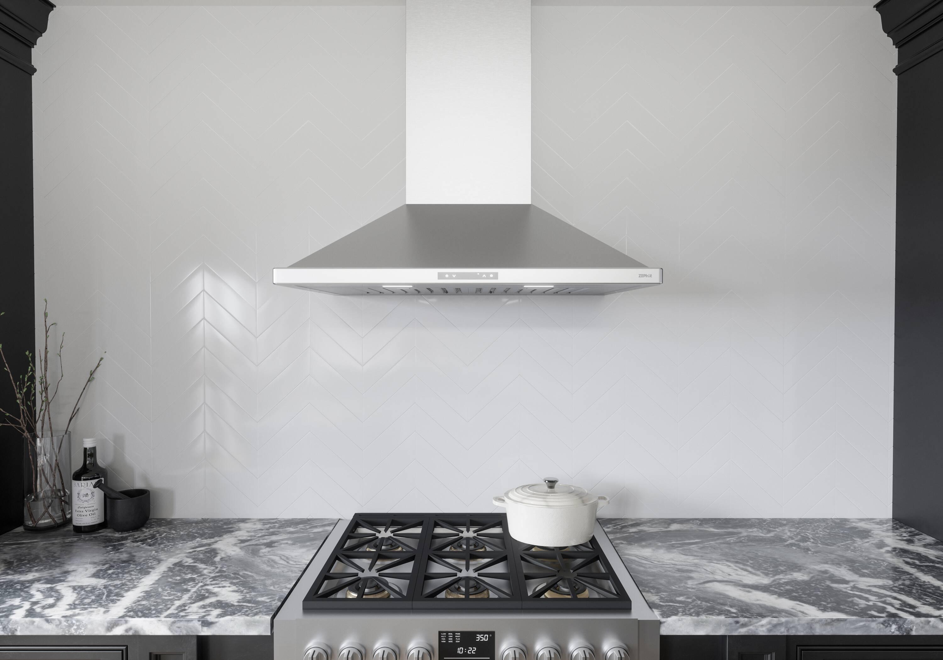 Zephyr Venezia 36" 700 CFM Wall Mount Range Hood with LED Light in Stainless Steel