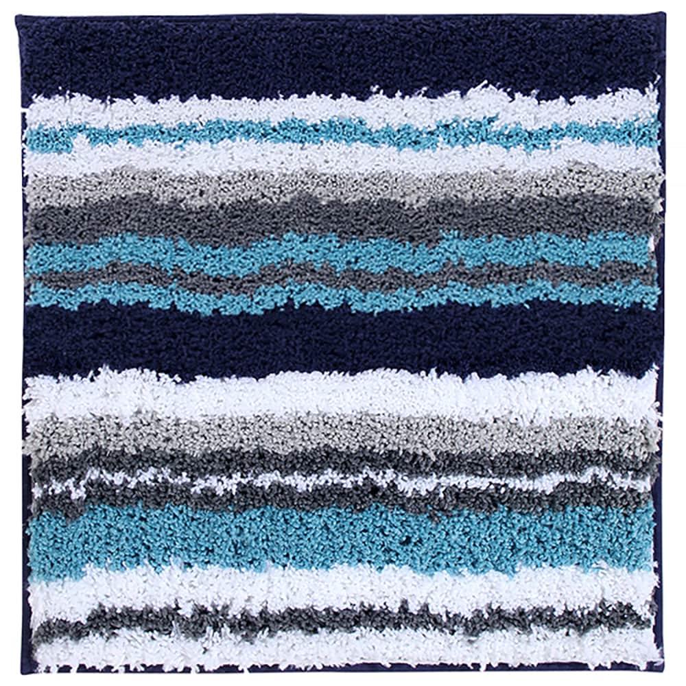 Better Trends Griffie 100% Polyester TPR Backing Tufted Bath Rug 24" x 36" Rectangle - Blue