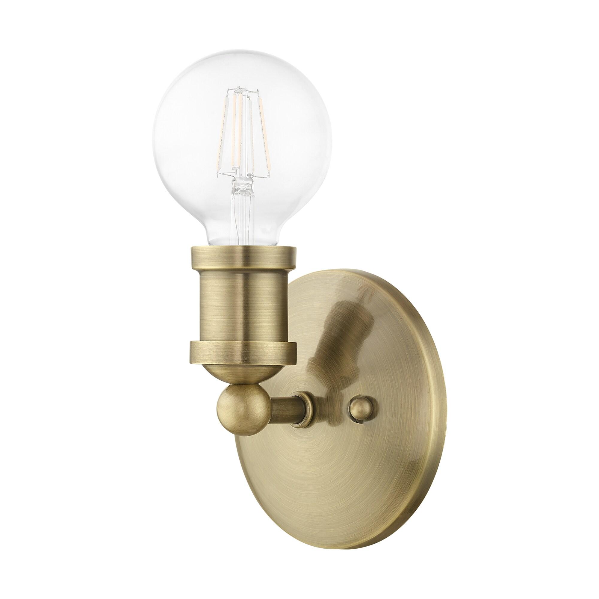 Livex Lighting Lansdale 1 - Light Vanity in  Antique Brass