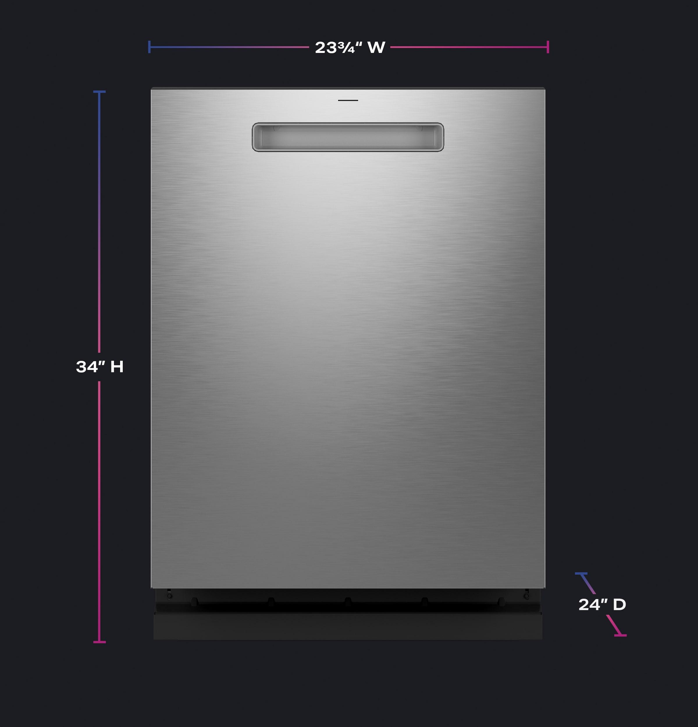 GE Profile™ 24" 44 Decibel ENERGY STAR Certified Smart Built-in Top Control Dishwasher with Adjustable Rack and Tall Tub PDP715SYVFS