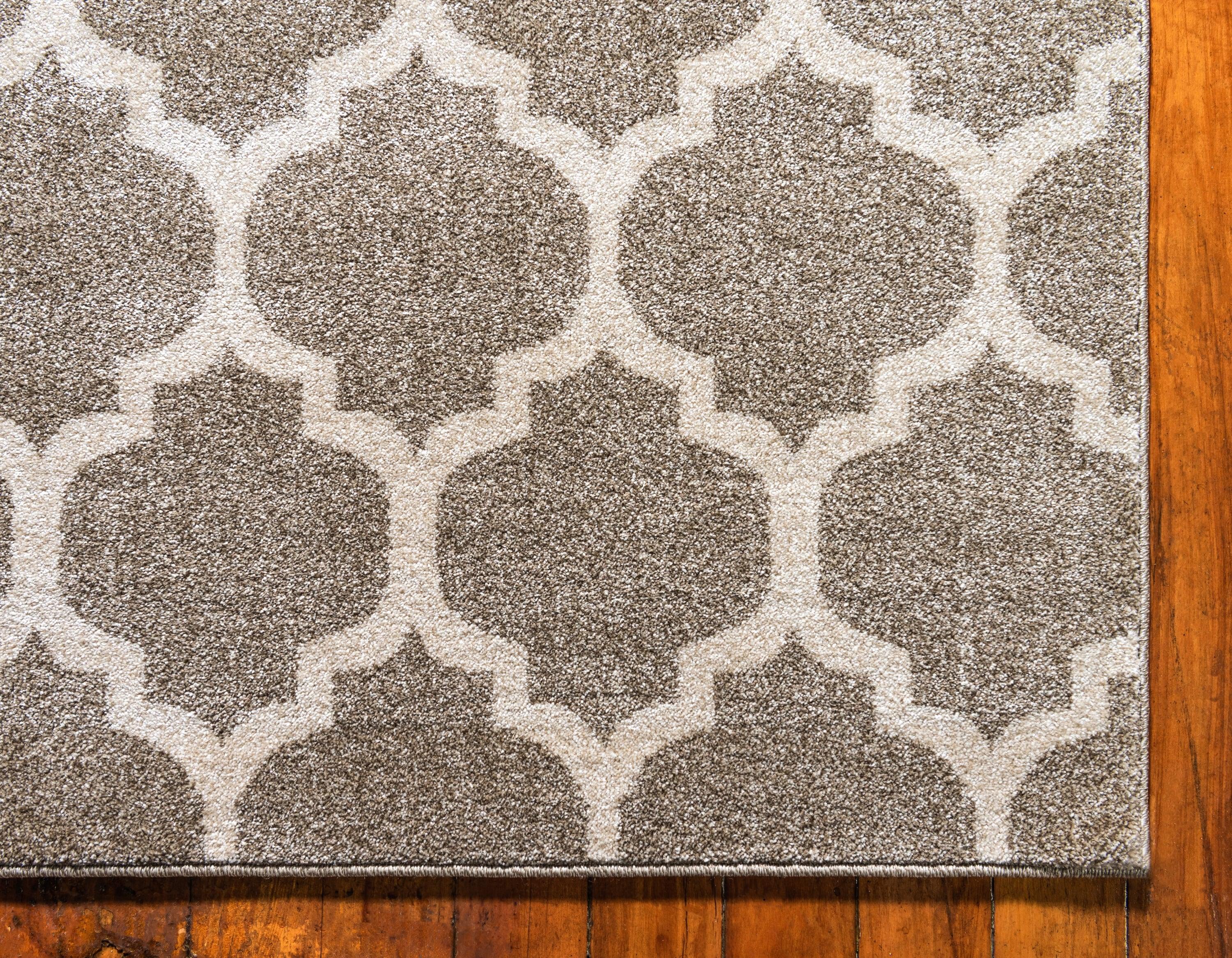 Unique Loom Trellis Collection Area Rug - Philadelphia (7' 1" x 10' Rectangle Light Brown/Beige)