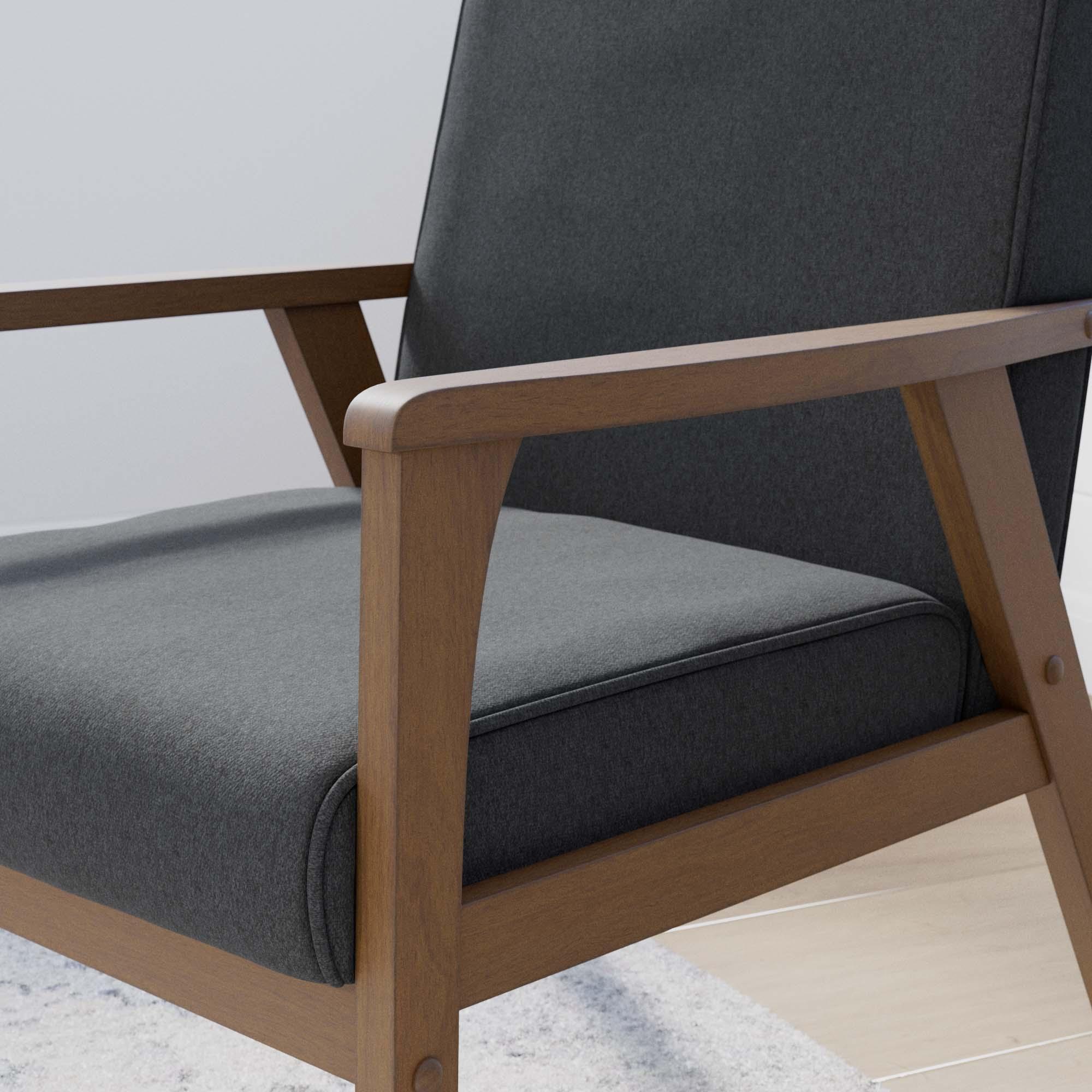 Lara Exposed Arm Accent Chair Charcoal - Brookside Home