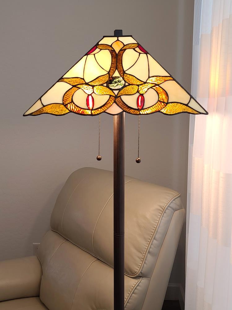 Amora Lighting  Tiffany Style Mission Floor Lamp