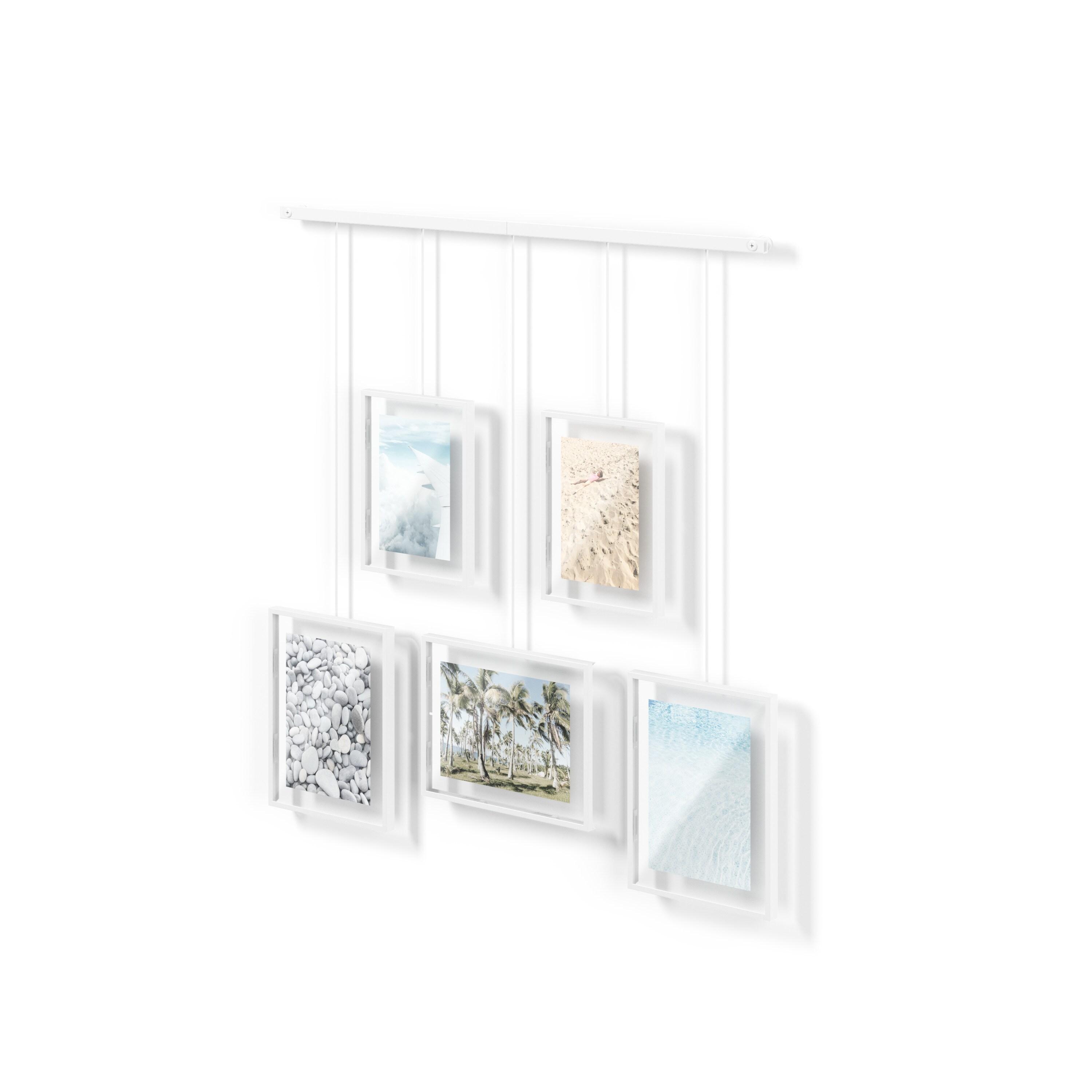 Umbra 27.38" x 26" Exhibit Gallery Multiple Images Display Frame White: Modern Wall-Mounted Steel, Holds 5 Photos