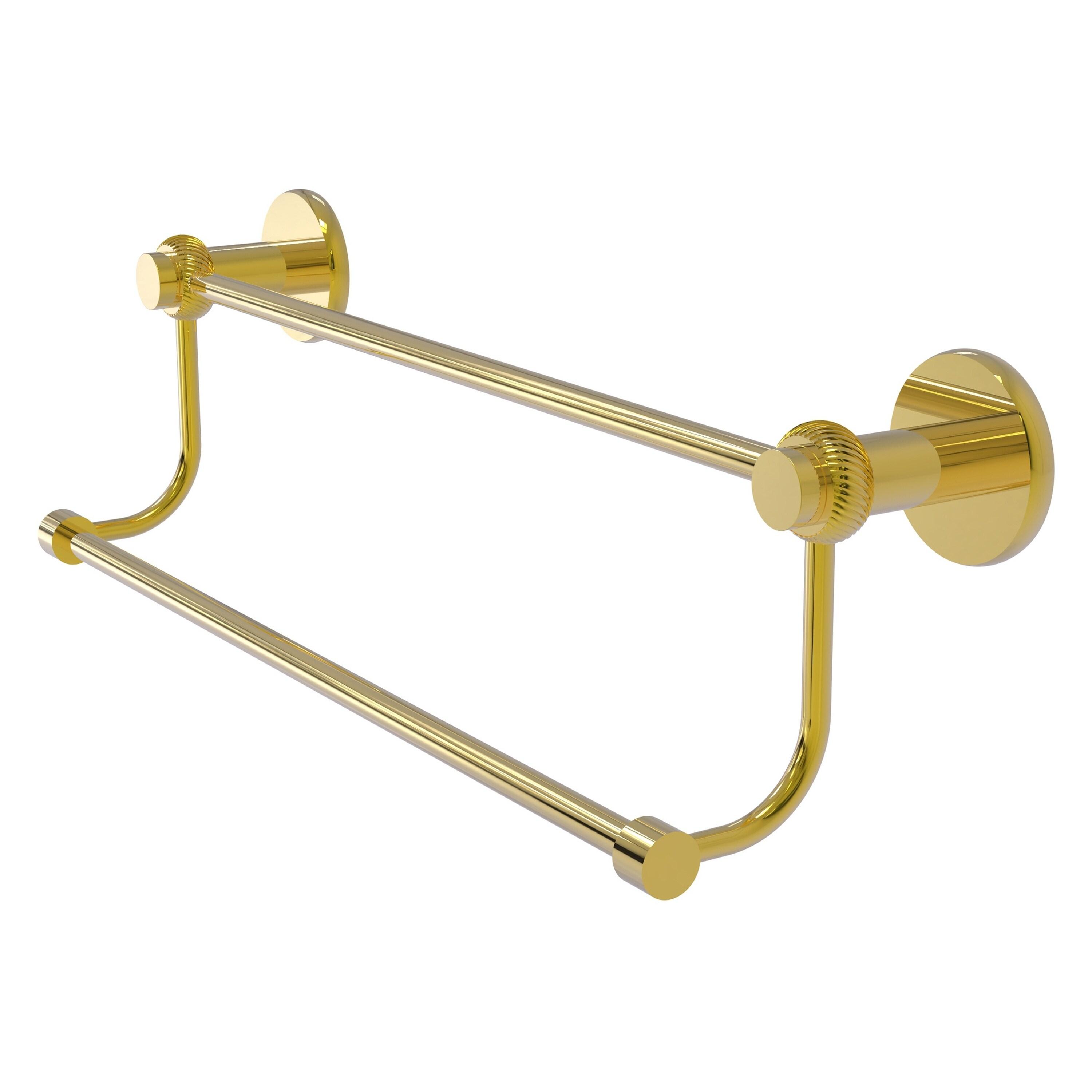 Polished Brass Double Wall Mounted Towel Bar