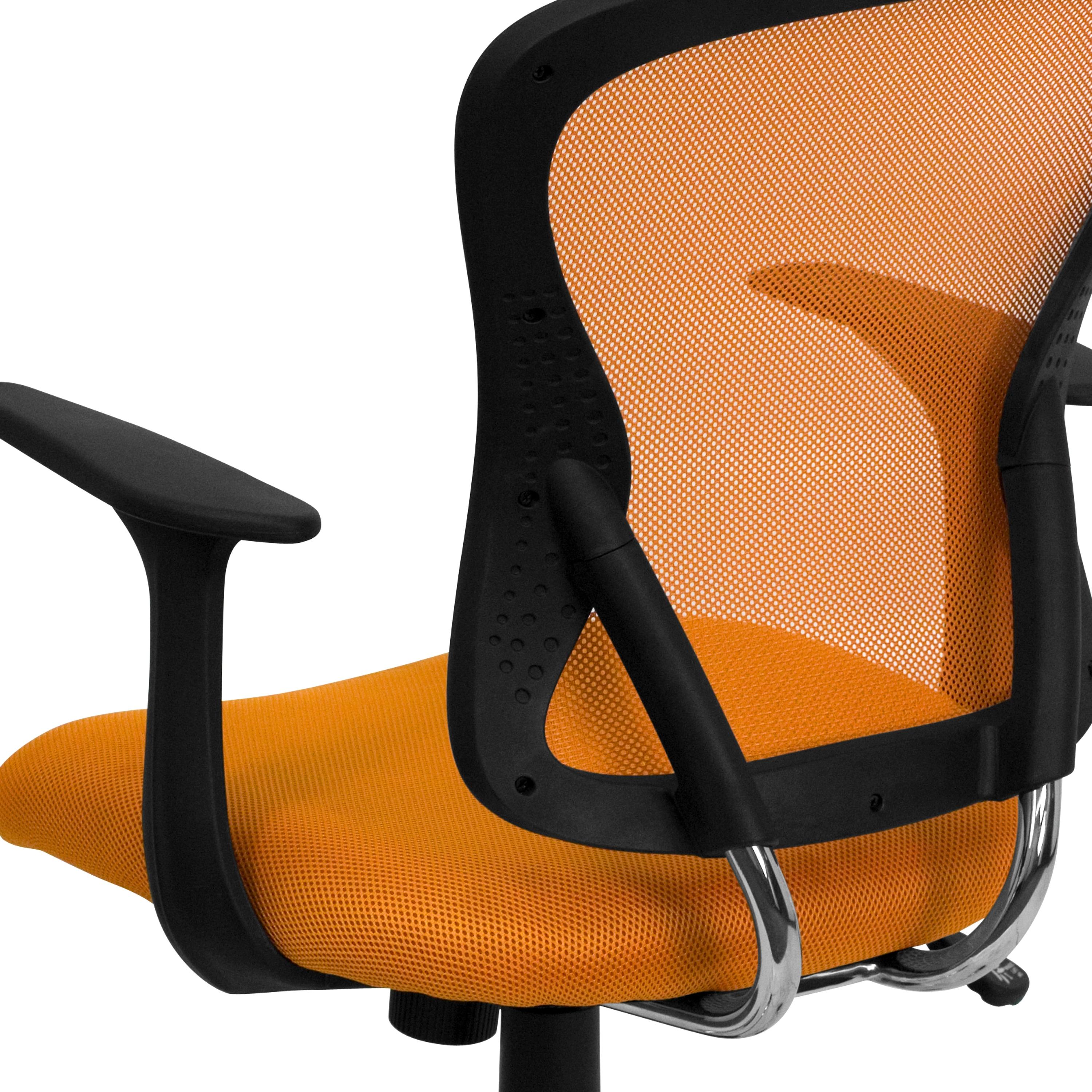 Flash Furniture Mid-Back Mesh Swivel Task Office Chair with Chrome Base and Arms