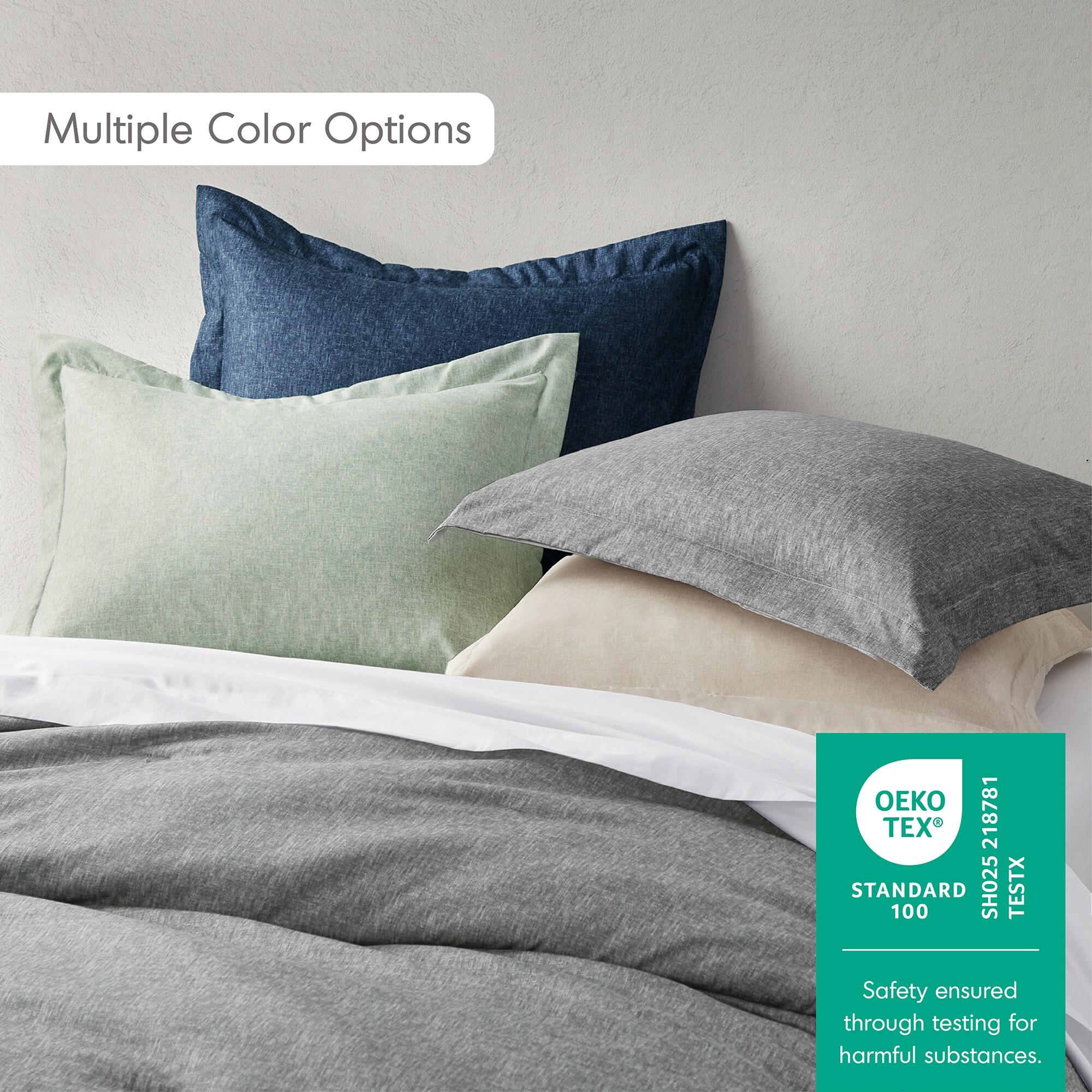 Comfort Spaces Twin Comforter Set - 2pcs (1 Microfiber Comforter & 1shams) Farmhouse Bedding Comforter for All Seasons Boho Bedding Set, Lightweight Solid Bed Comforter Sets,Twin/Twin XL, Taupe
