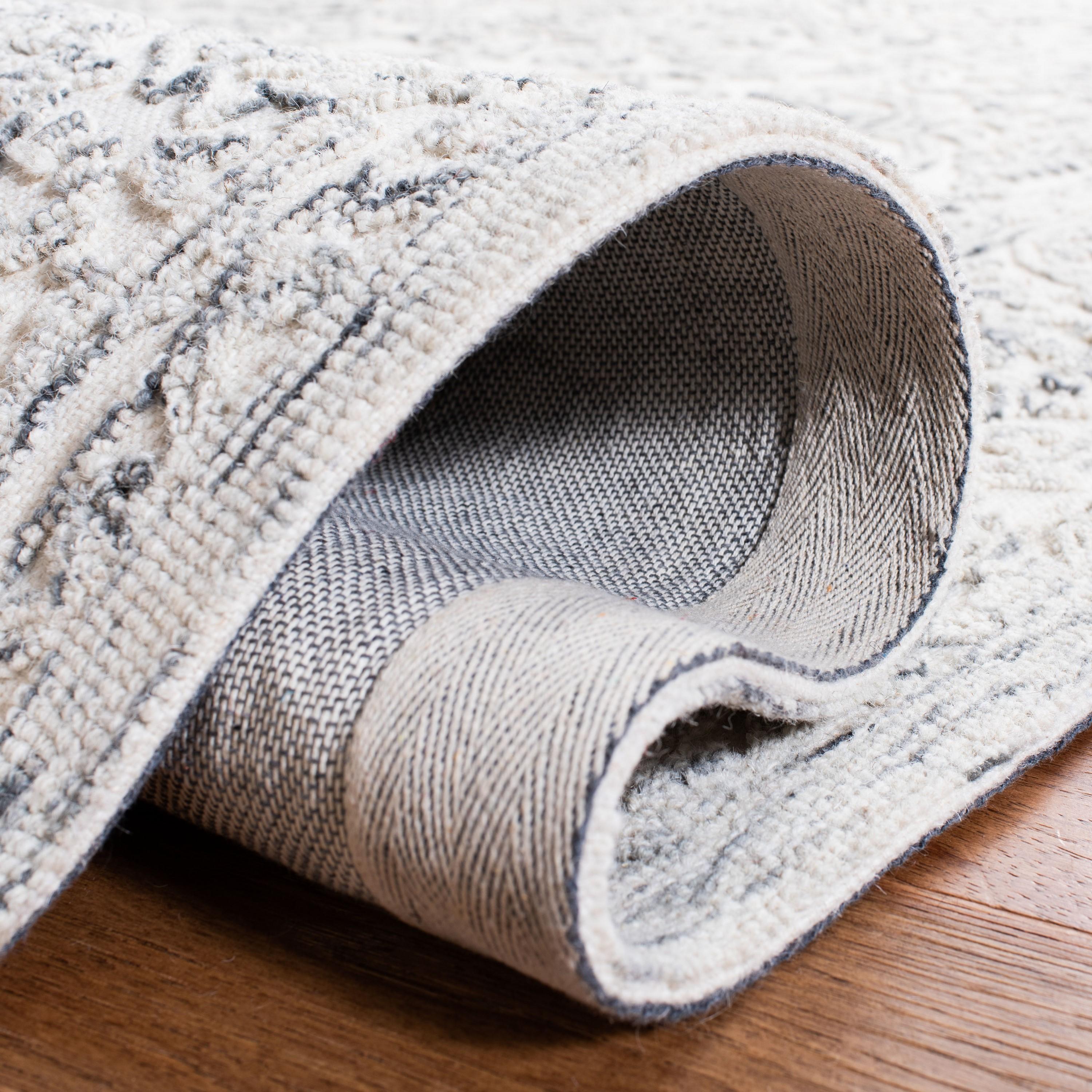 Trace TRC302 Hand Tufted Runner Rug - Ivory/Charcoal - 2'3"x8' - Safavieh.