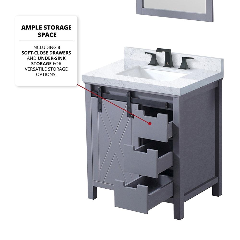 Lexora Marsyas 30 in W x 22 in D Bath Vanity