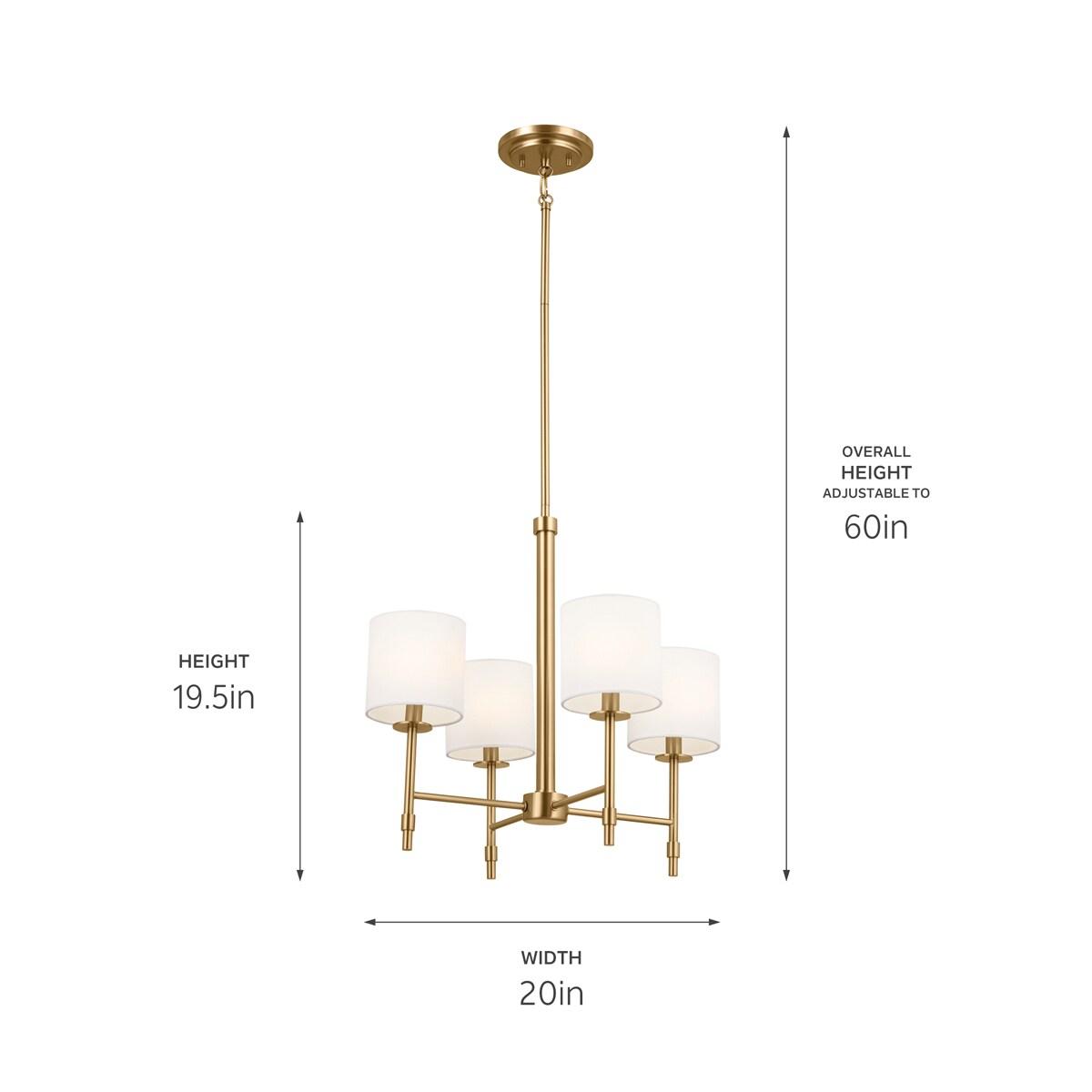 Kichler Lighting Ali 4 - Light Chandelier in  Brushed Natural Brass