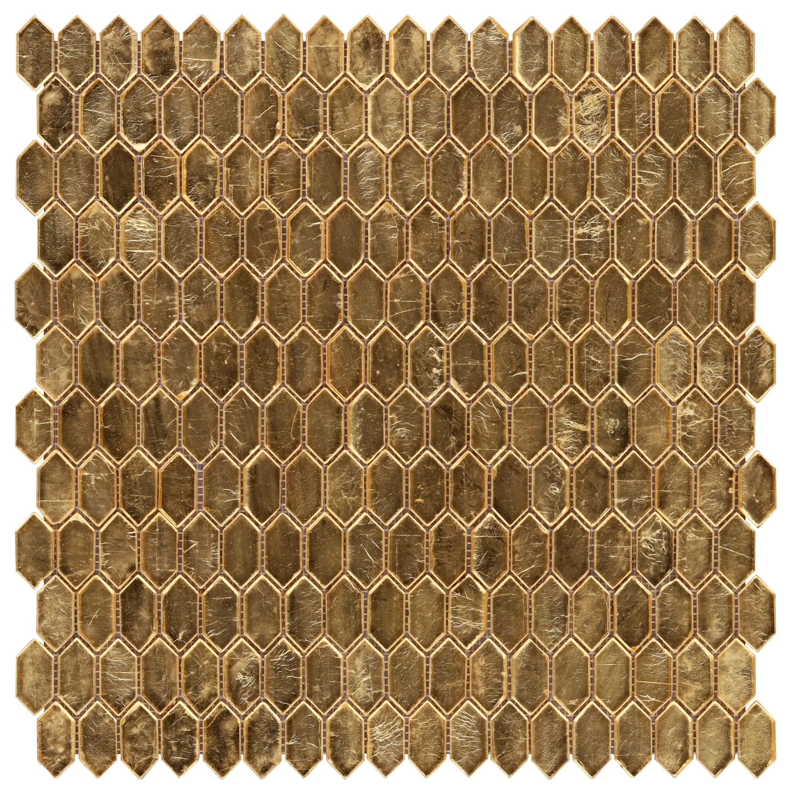 Whisper 11.61" x 11.73" Polished Mini Picket Glass Mosaic Wall Tile (0.94 Sq. Ft. / each)