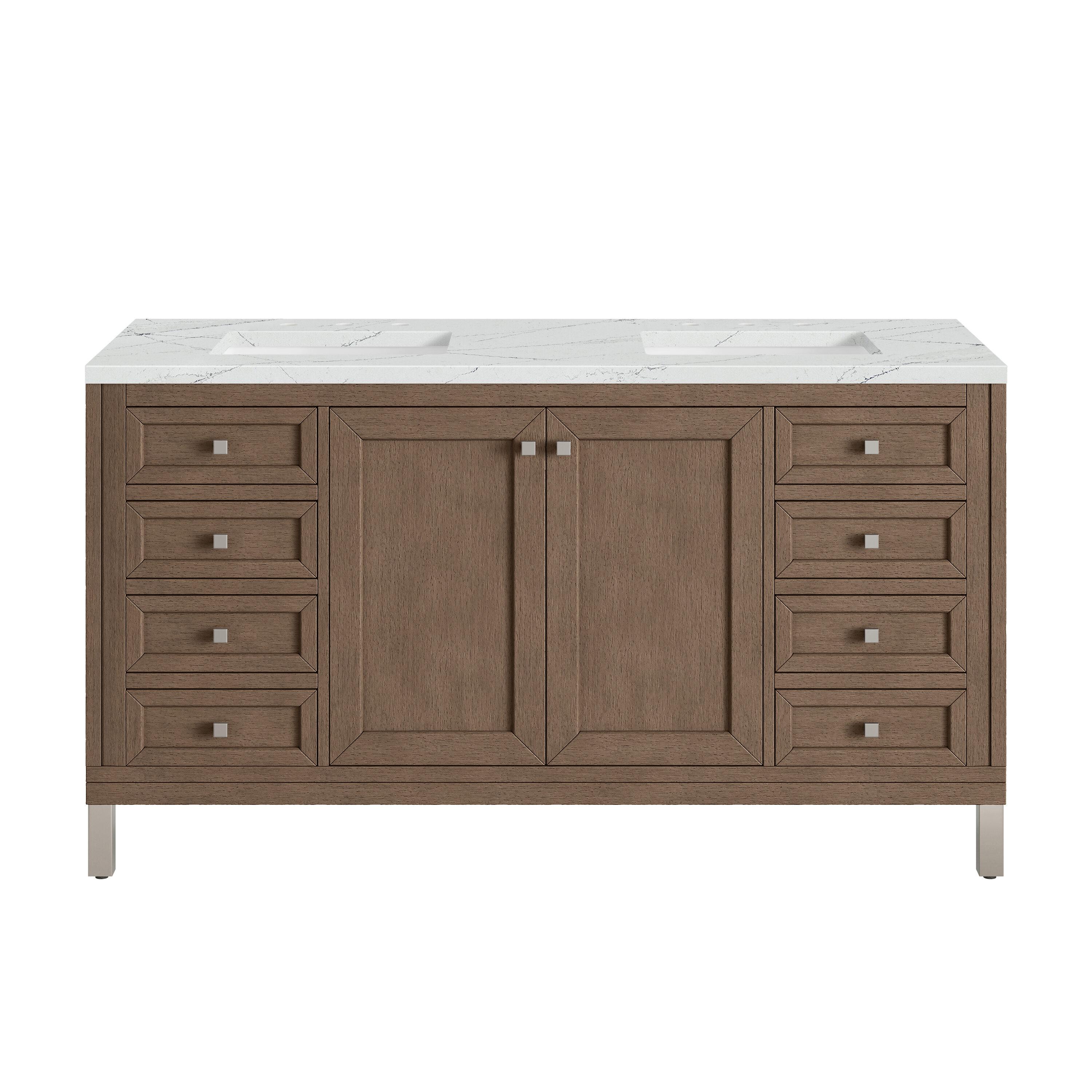 Chicago 60" Double Bathroom Vanity Set