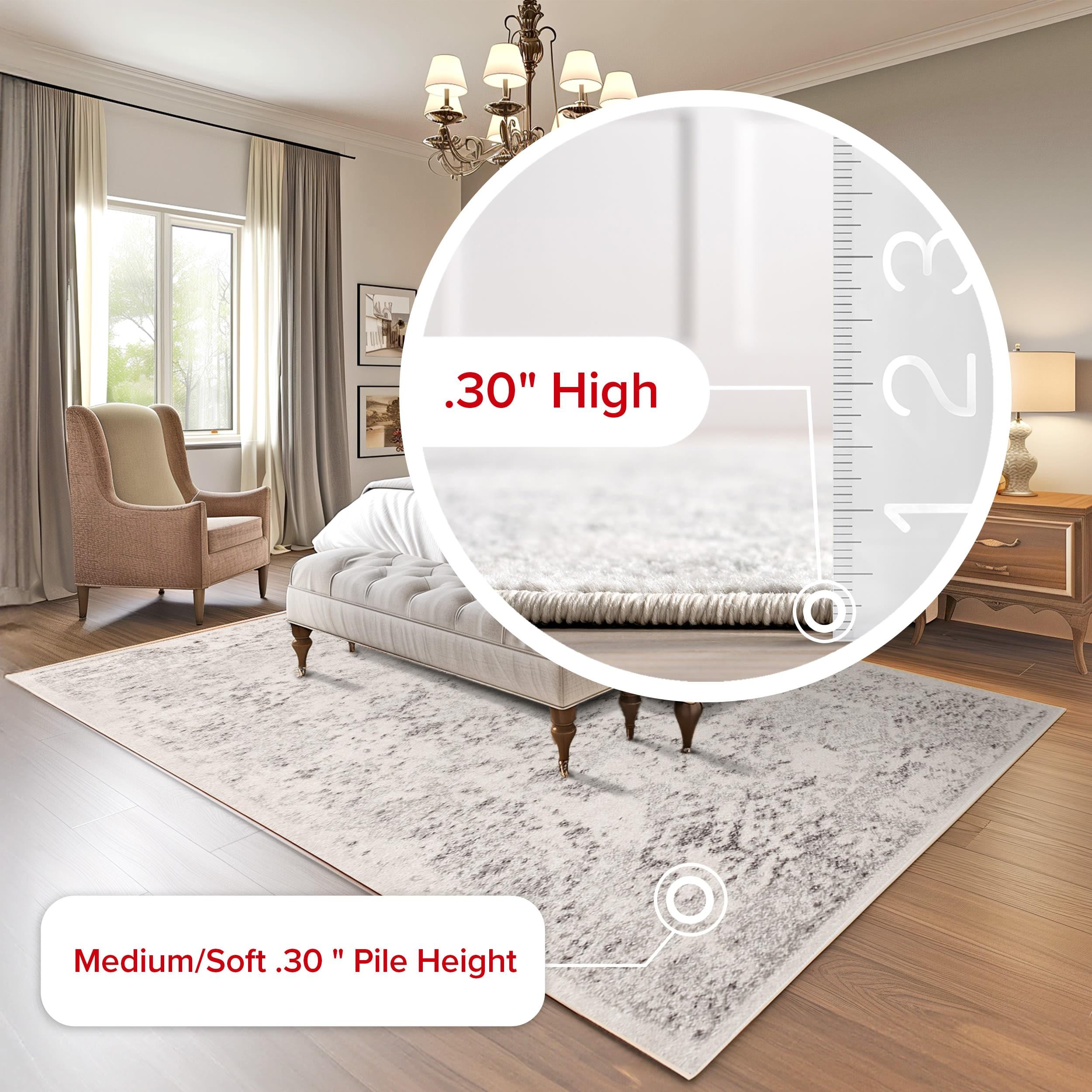 nuLOOM Odell Faded Vintage Ivory 3' x 5' Vintage Area Rug