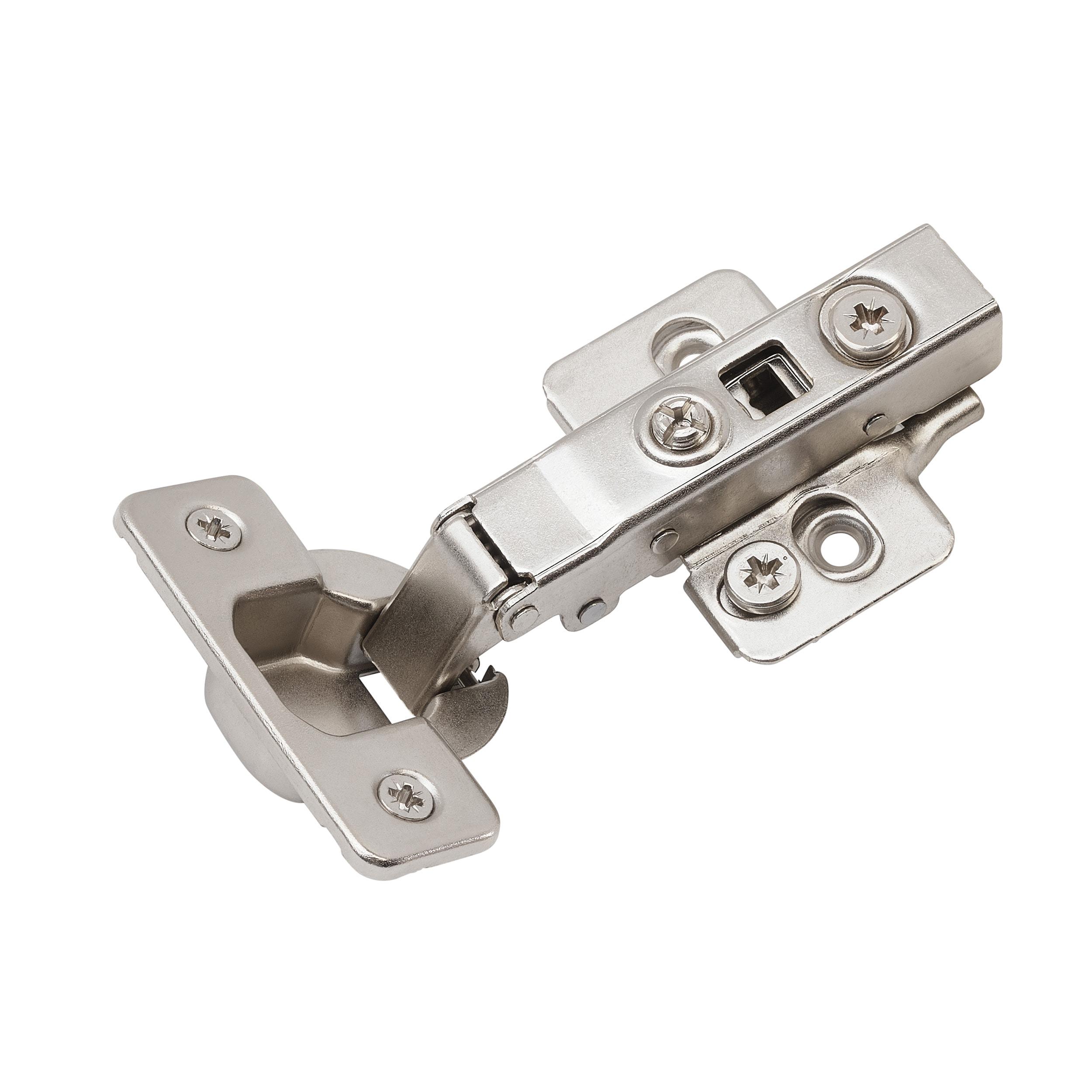 Nickel Full Overlay Frameless Self-Closing Cabinet Hinge