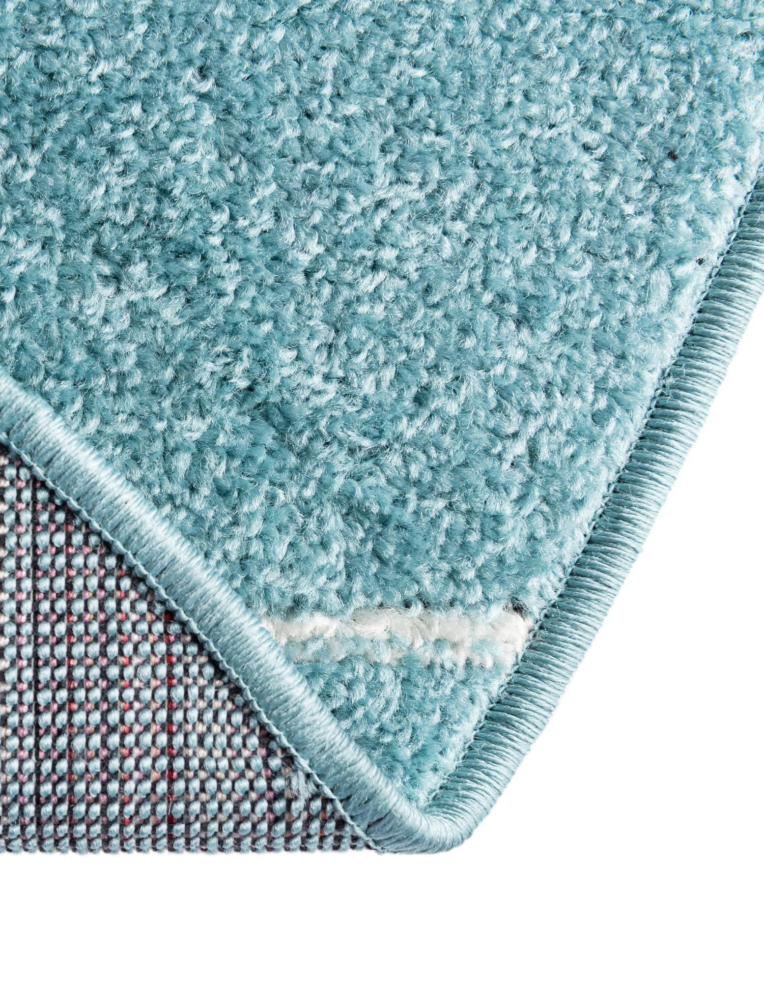 Unique Loom 4' 0 x 4' 0 Trellis Frieze Light Blue Area Rug