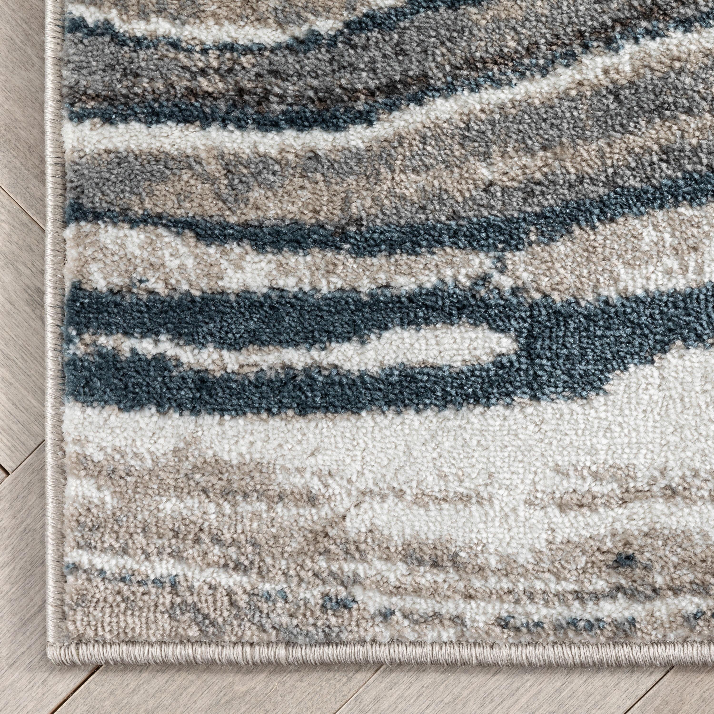 Chimene Stella Modern Abstract Striped Gray Rug