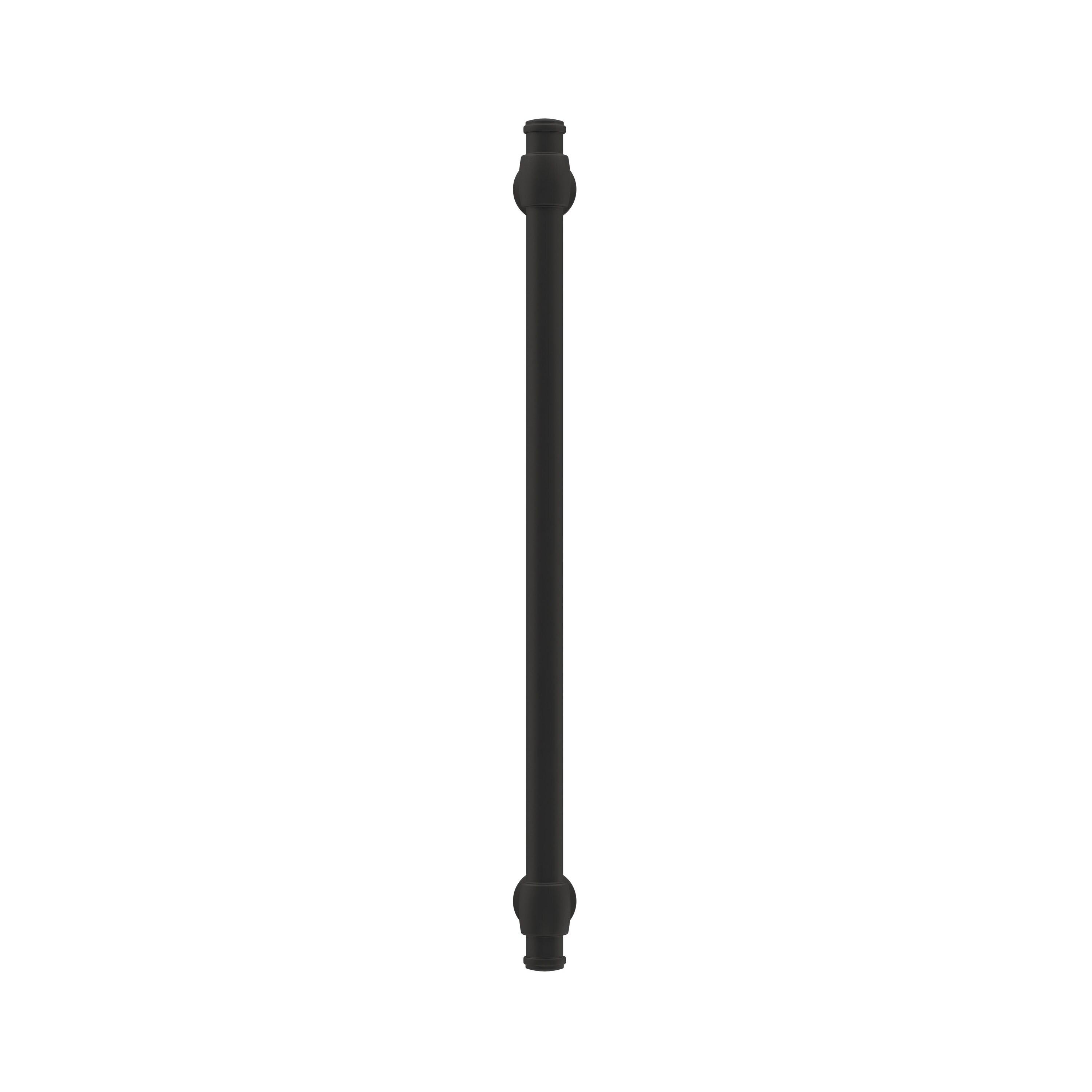 Amerock Winsome 8-13/16 inch (224mm) Center-to-Center Matte Black Cabinet Pull