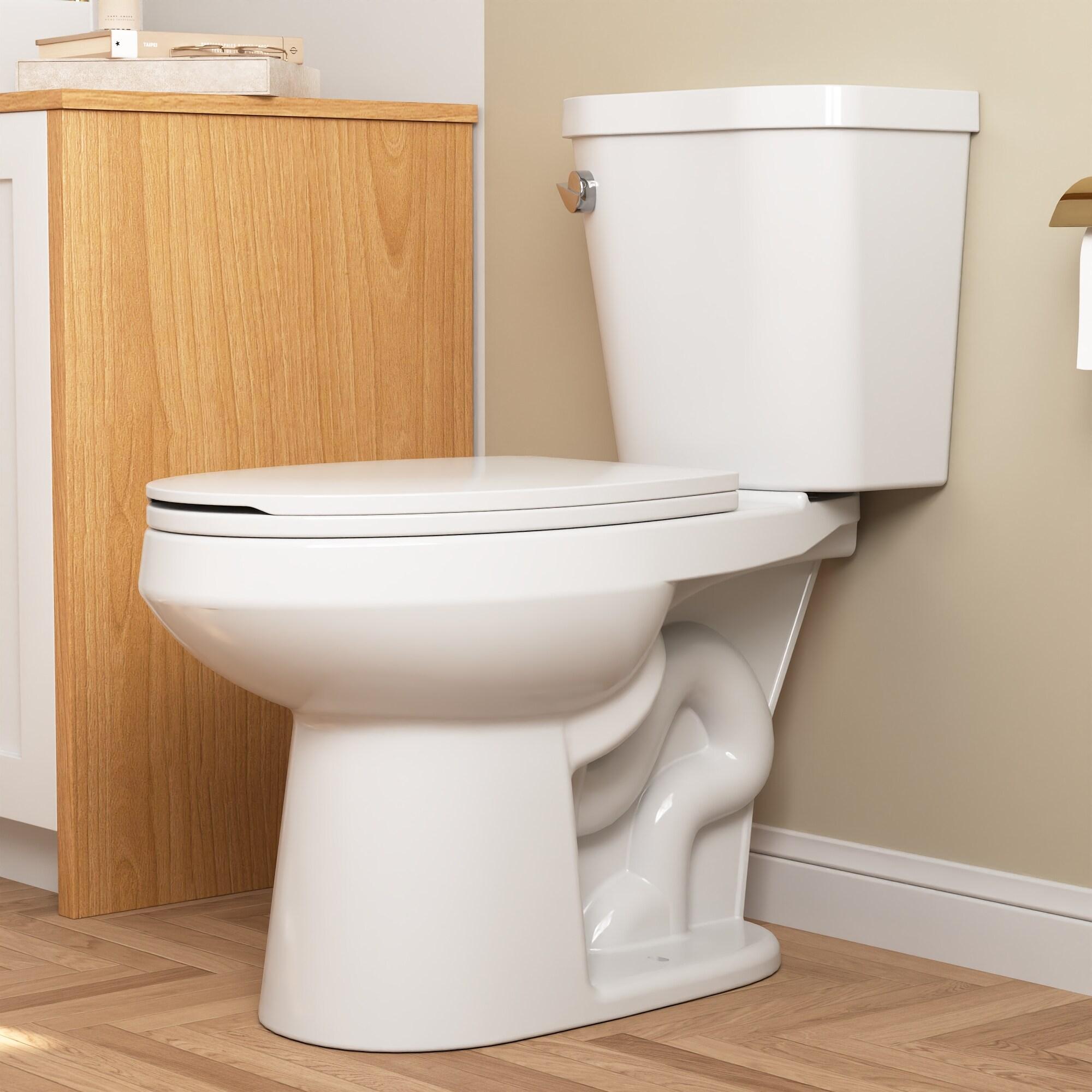 DeerValley Dynasty Elongated Toilet Two-Piece Toilets, ADA Height 17.5" Comfort Chair Height Toilet Bowl With Soft Close Seat