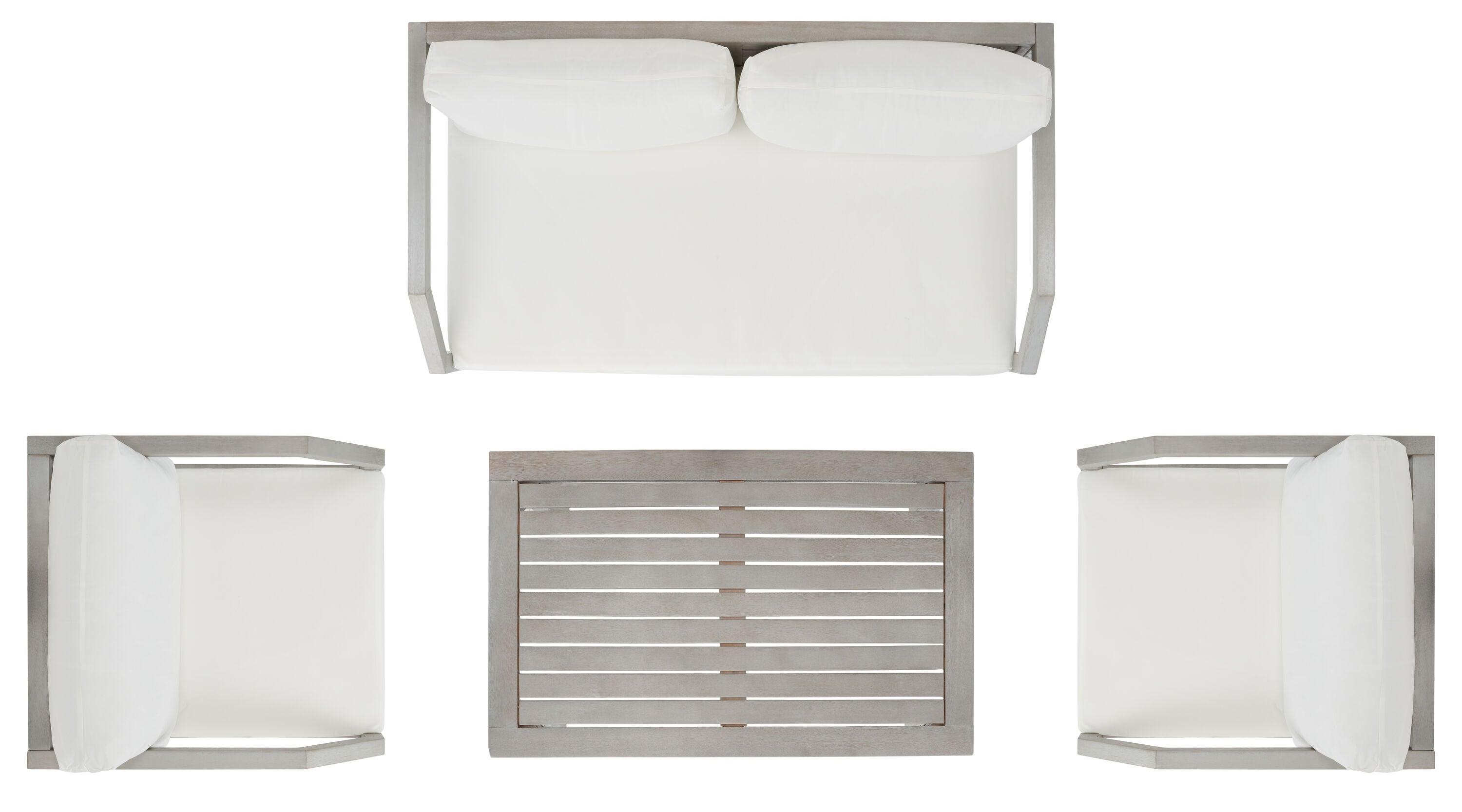 Dren 4 Piece Living Set - Indoor/Outdoor - PAT7067 - Grey/Beige - Safavieh