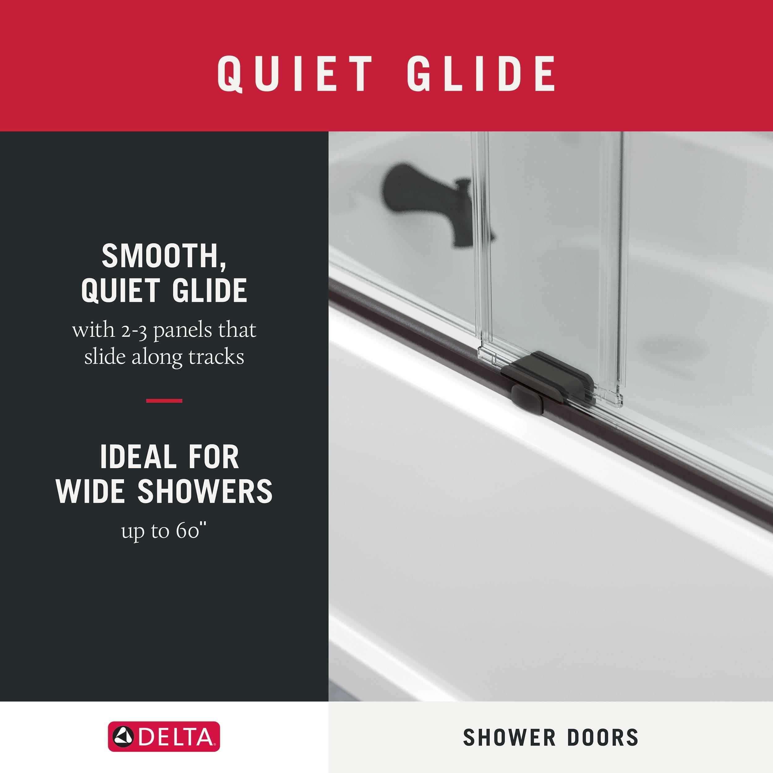 Delta Paxos 60 in. x 62-1/4 in. Frameless Sliding Bathtub Door in Chrome with 5/16 in. (8mm) Tempered Clear Glass, SD5758473