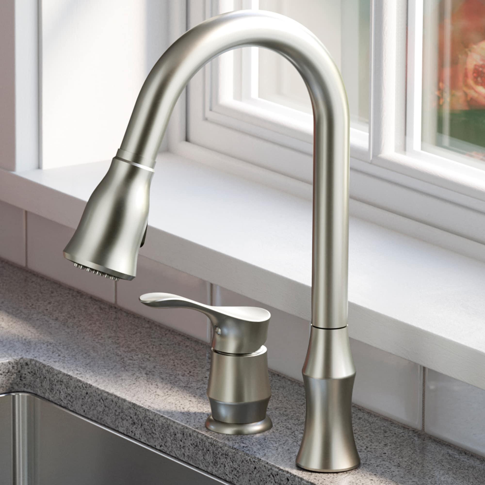 Karran Hillwood Single Handle Pull Down Sprayer Kitchen Faucet