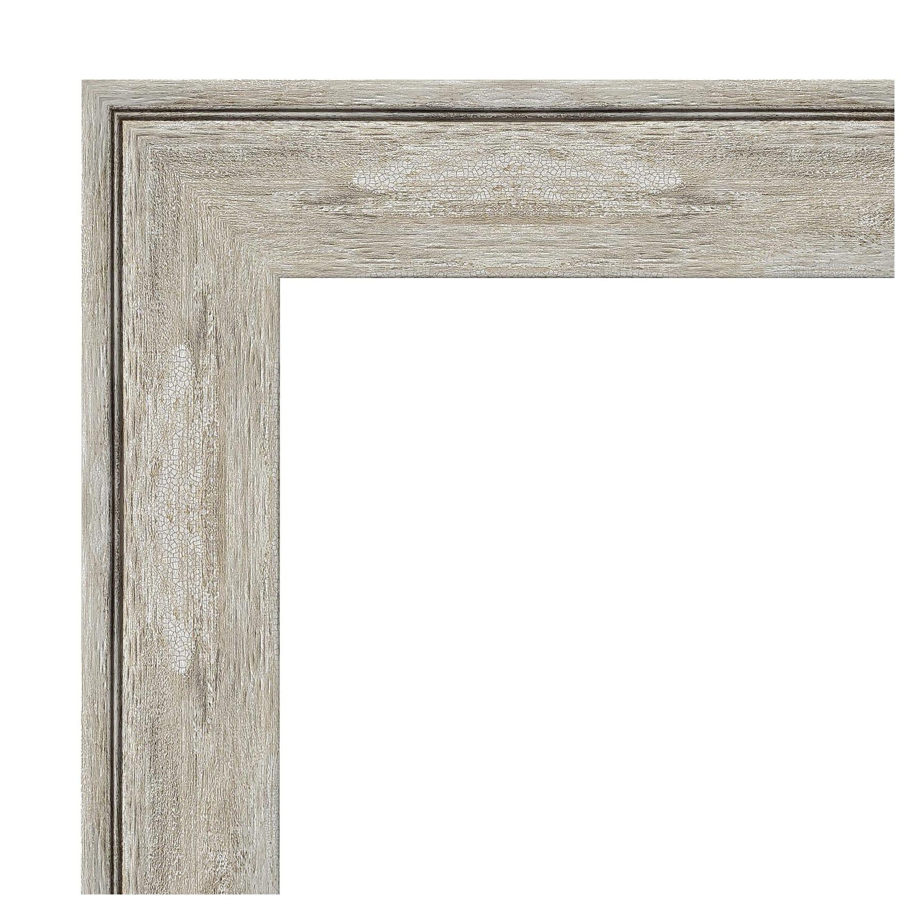 Amanti Art Crackled Metallic Framed Wall Mirror - 20.88 x 24.88 in