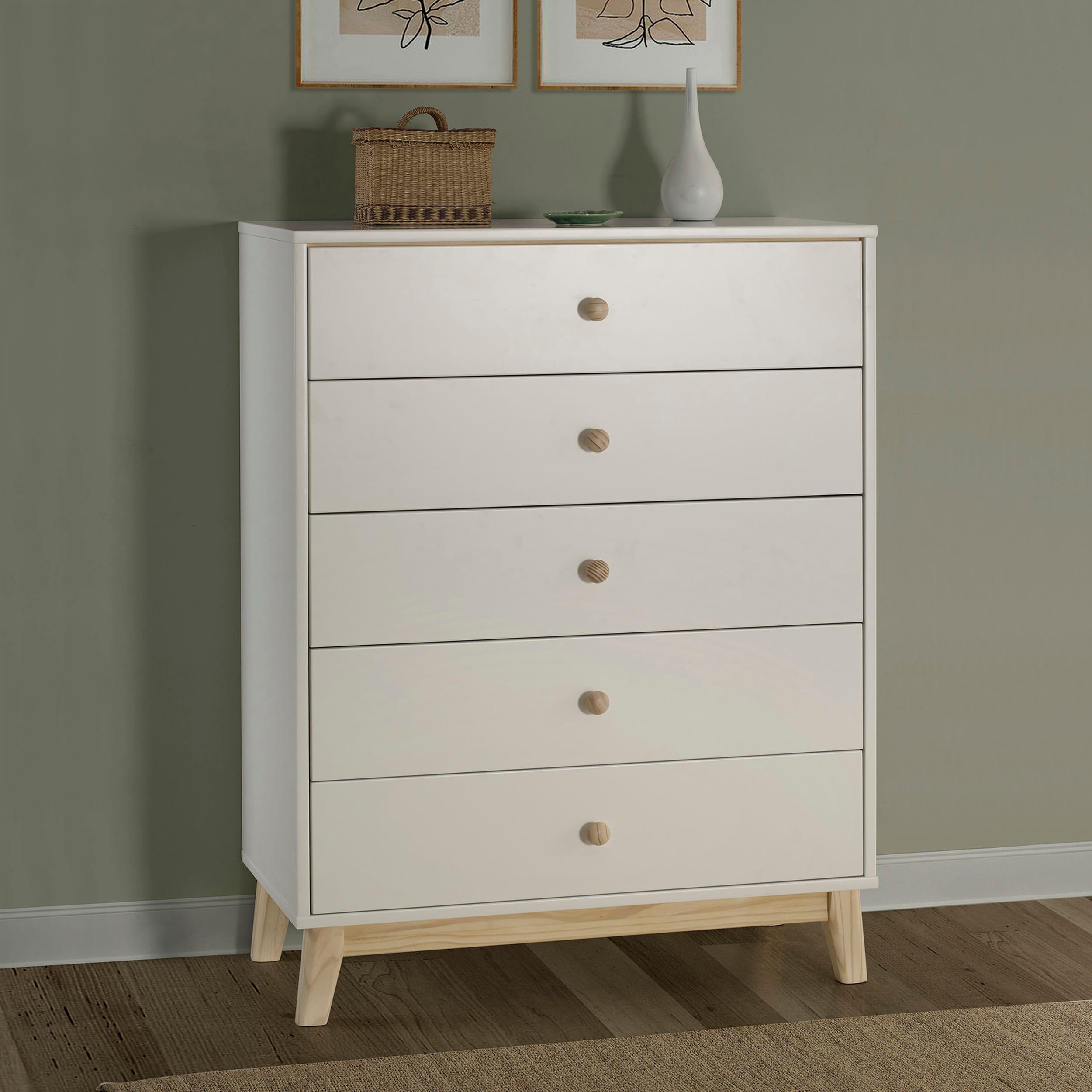 Alaterre Furniture MOD 35" W 5-Drawer Chest, White