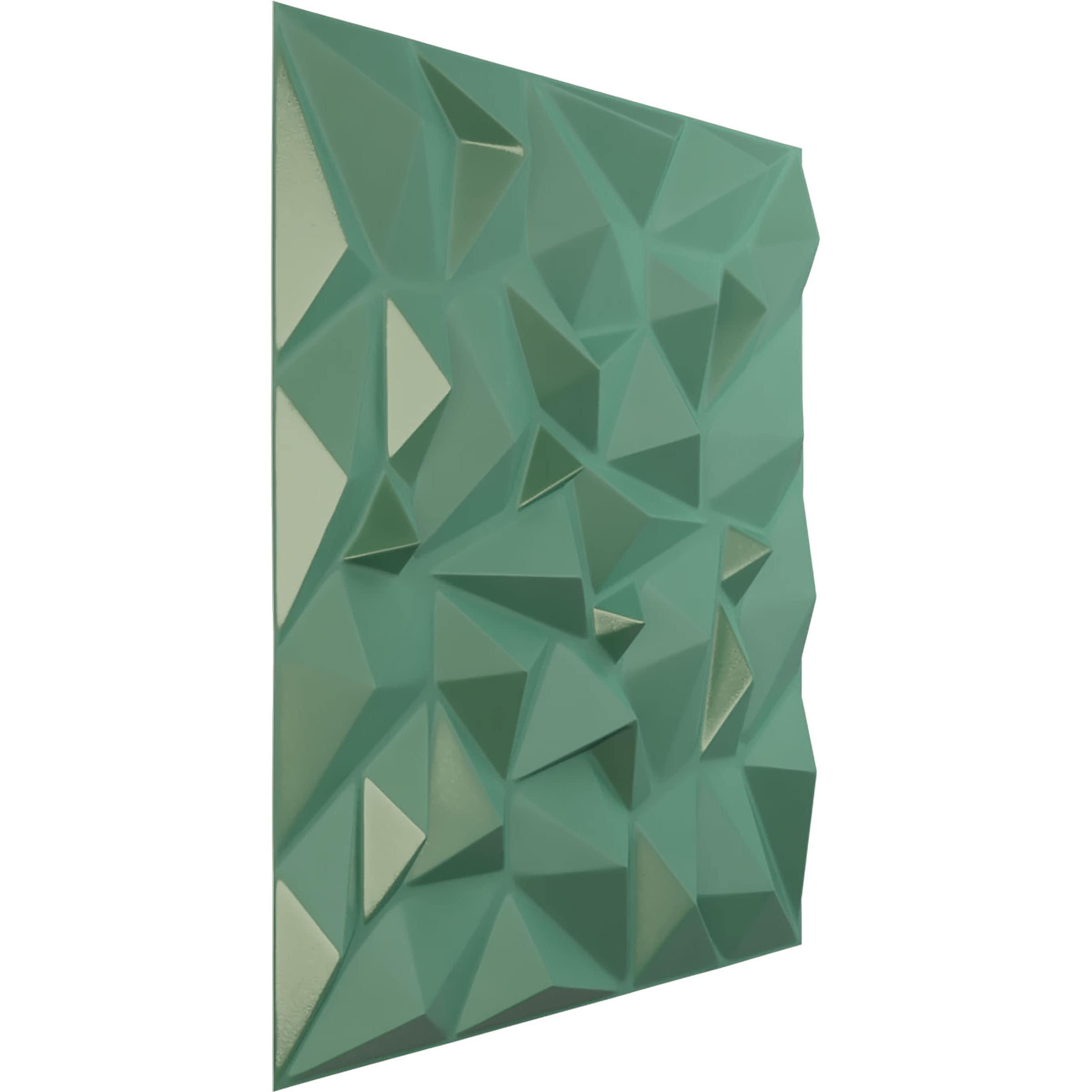 19 5/8"W x 19 5/8"H Leto EnduraWall Decorative 3D Wall Panel, Universal Pearl Metallic Sea Mist (Covers 2.67 Sq. Ft.)
