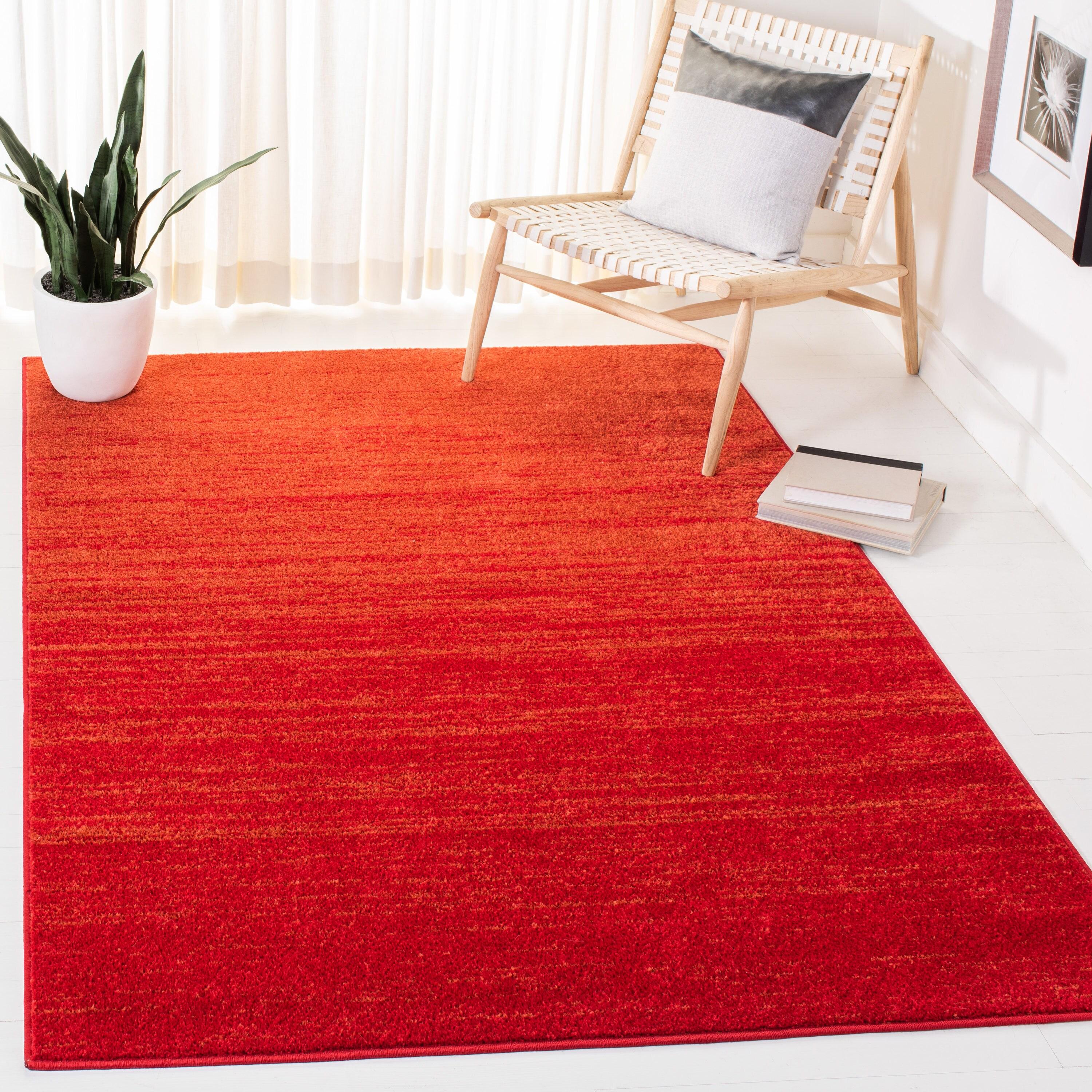 Adirondack ADR113 Machine Made Indoor Area Rug - Red/Grey - 6'x9' - Safavieh