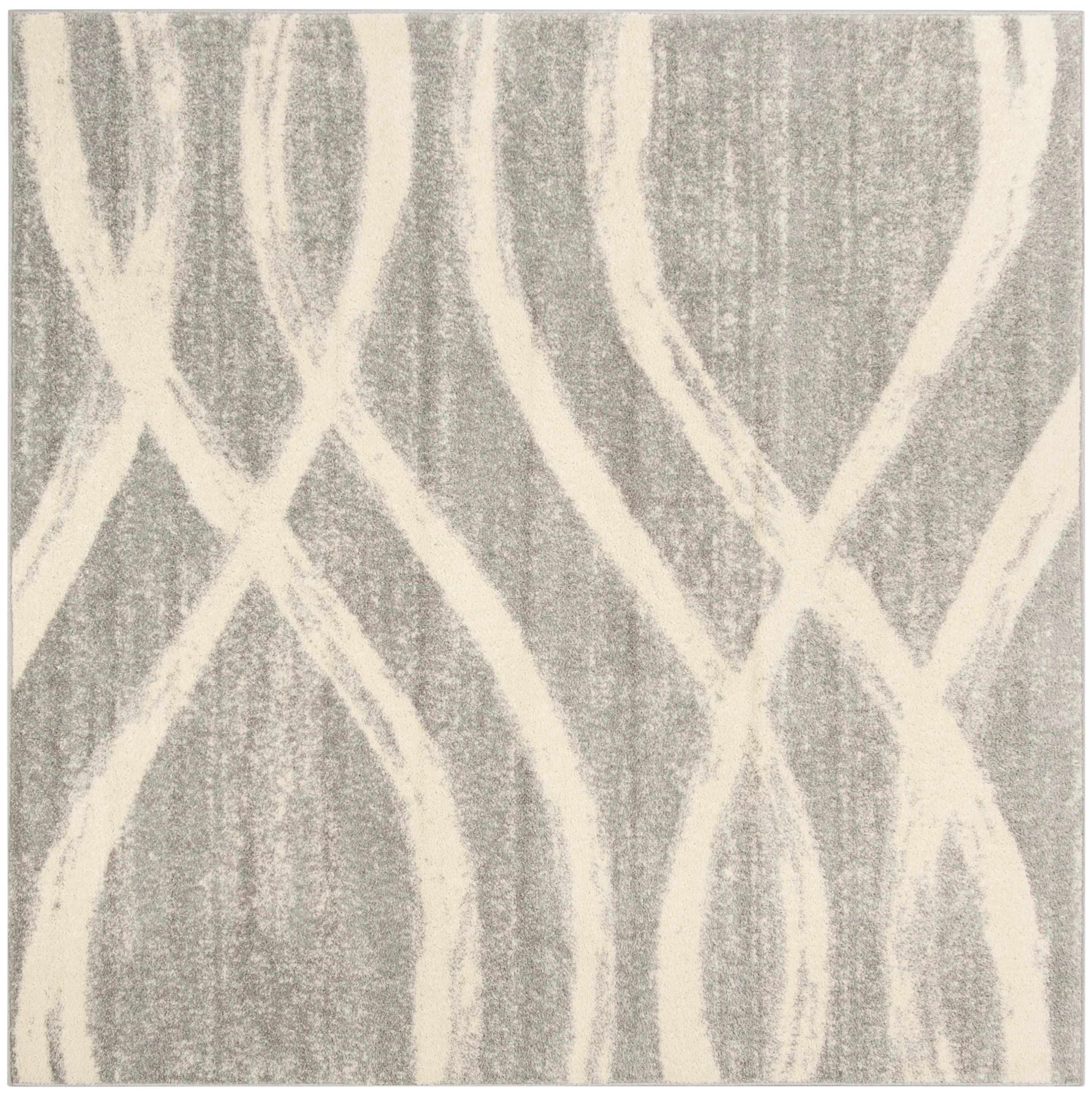 Adirondack ADR125 Machine Made Indoor Area Rug - Grey/Cream - 6'x6' - Safavieh