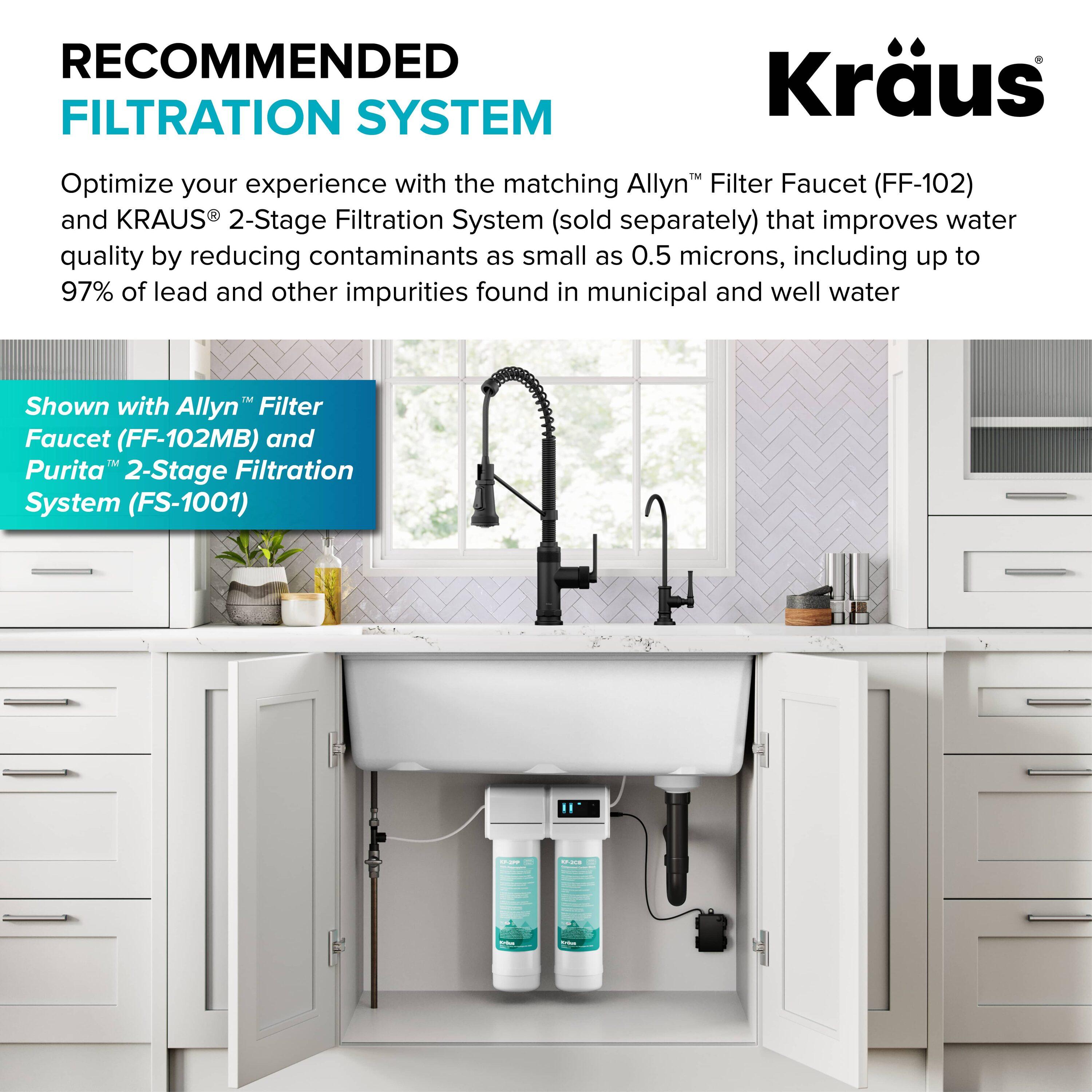 KRAUS Bolden Commercial Style 2-Function Single Handle Pull Down Kitchen Faucet