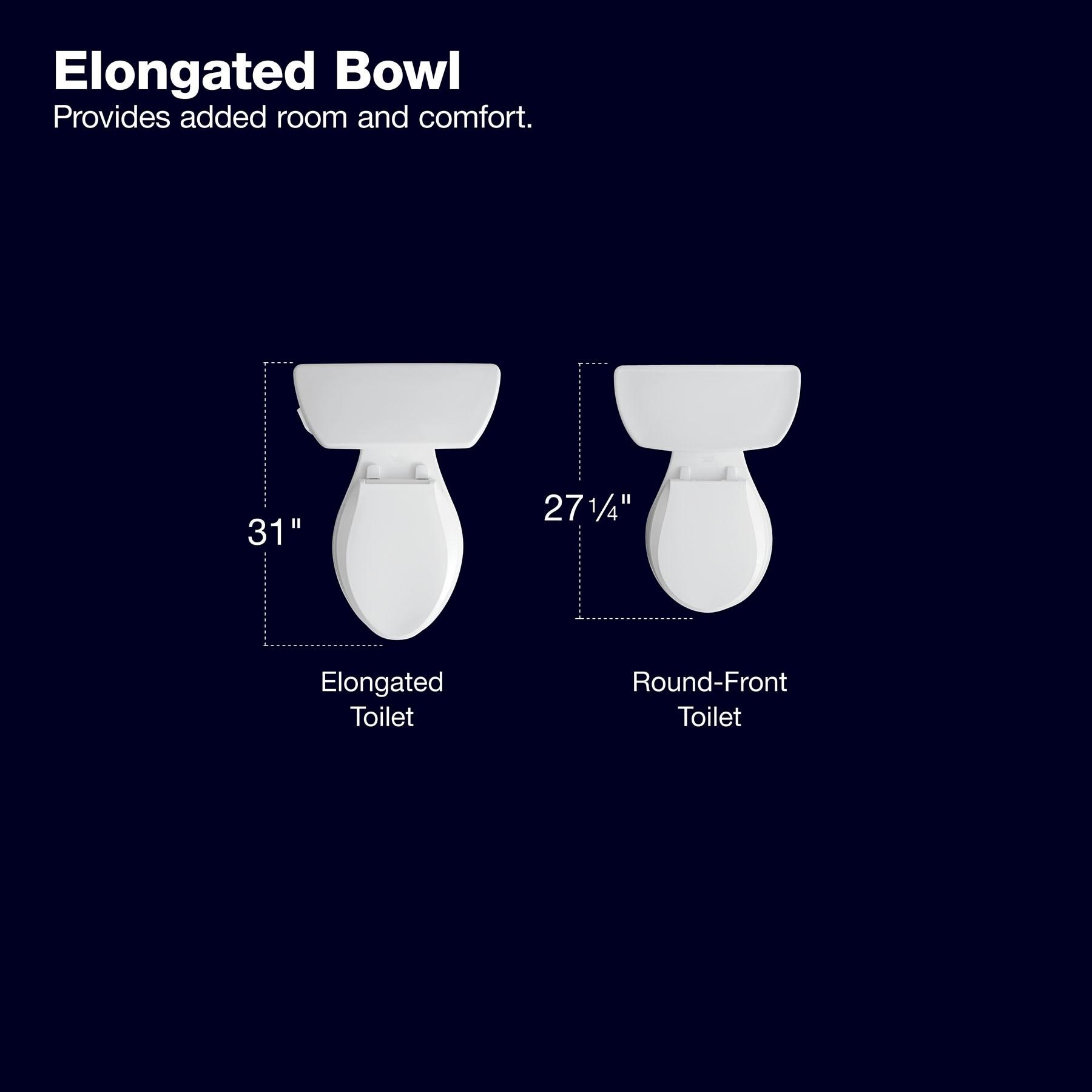 Wellworth Classic Two-Piece Elongated 1.0 GPF Toilet with Pressure Lite Flushing Technology, Less Seat