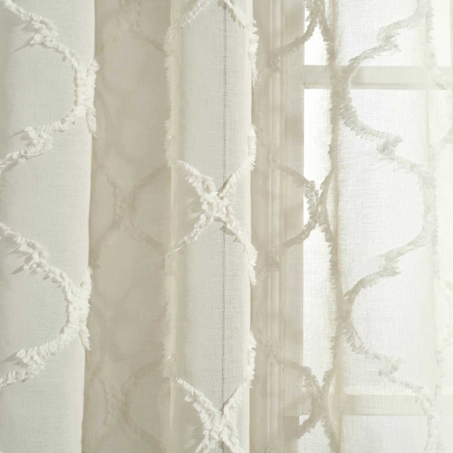 Lush Decor Avon Trellis Sheer Trellis Sheer Curtain Panels (Set of 2)
