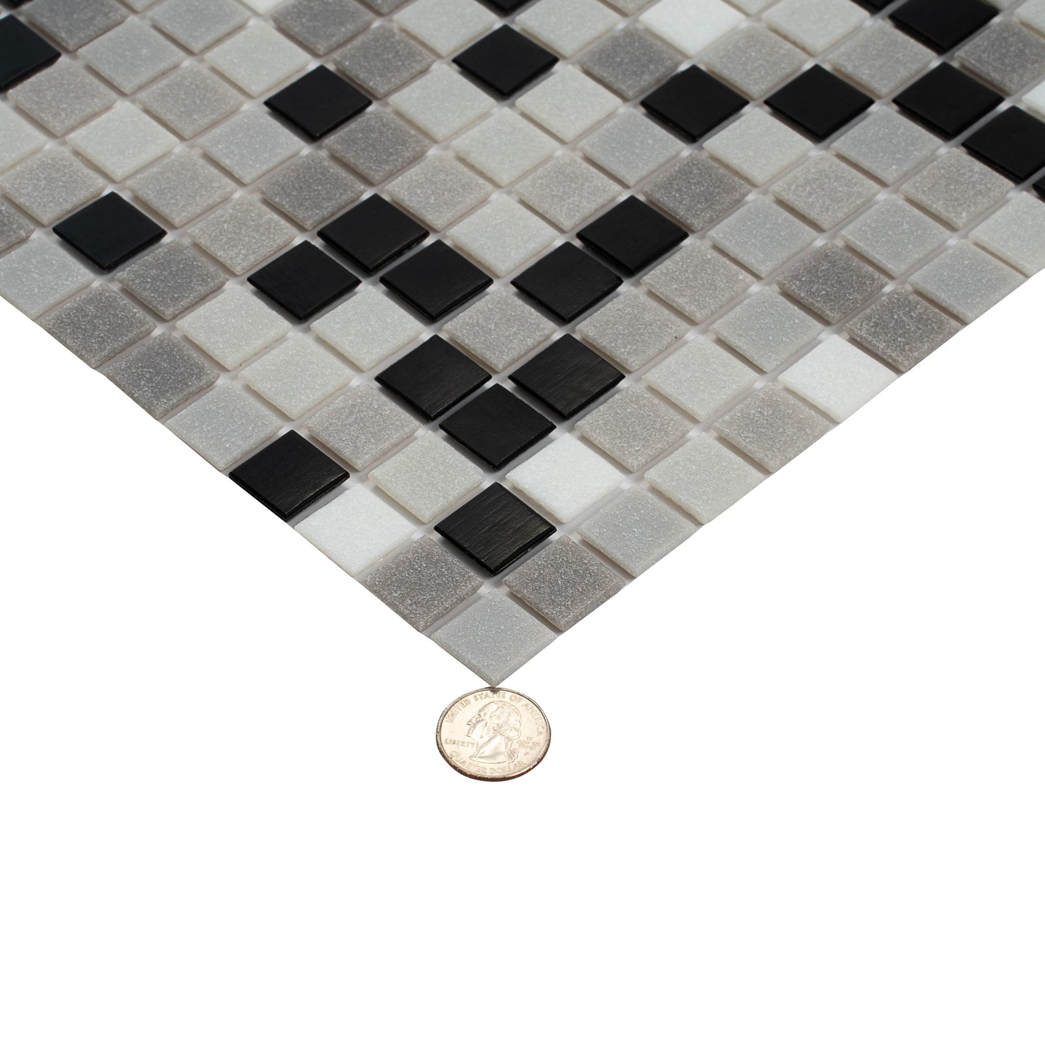 Mingles 0.8" x 0.8" Glass Grid Mosaic Wall & Floor Tile