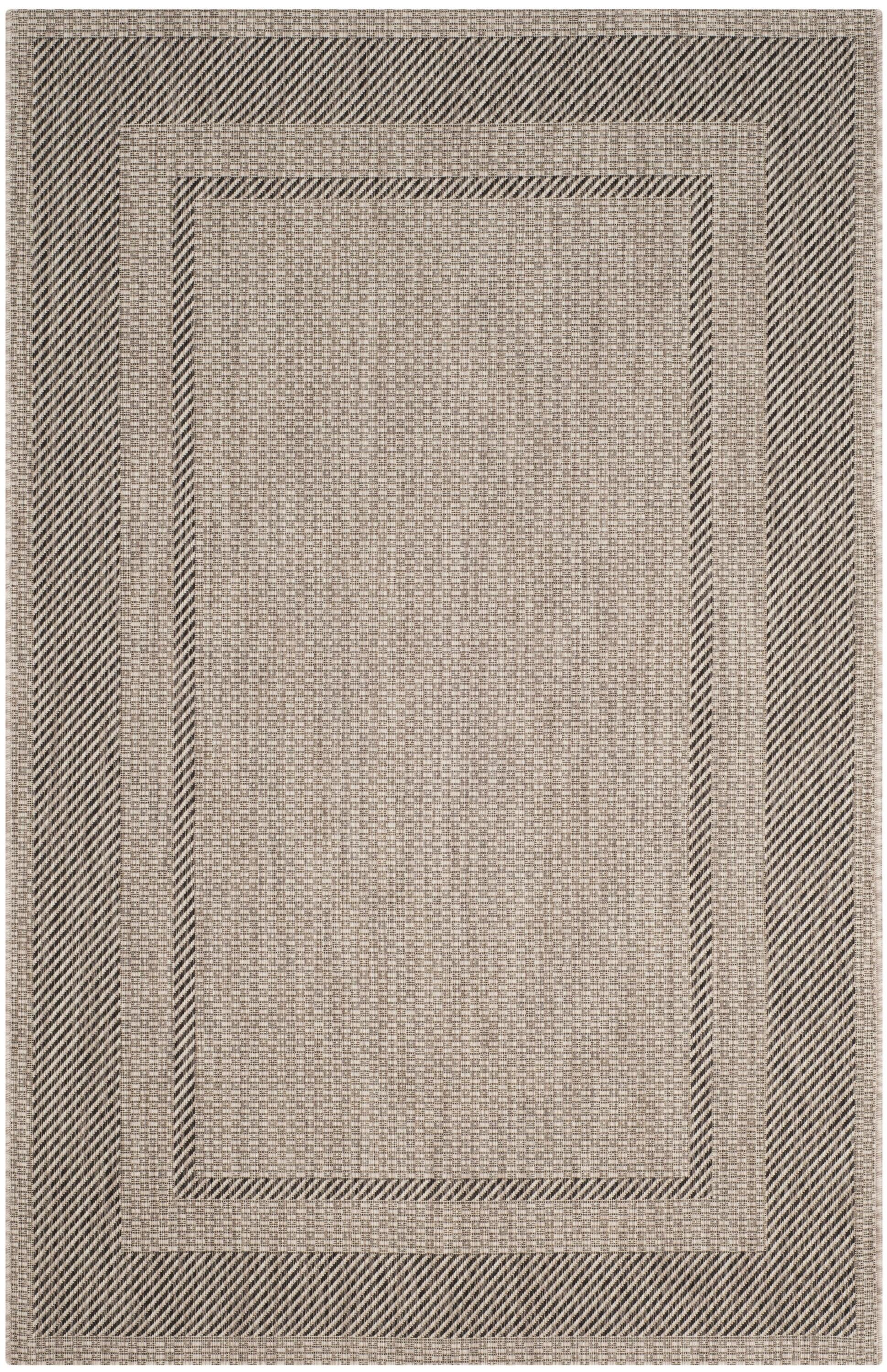 Courtyard CY8477 Power Loomed Indoor/Outdoor Area Rug - Beige/Black - 5'3"x7'7" - Safavieh.