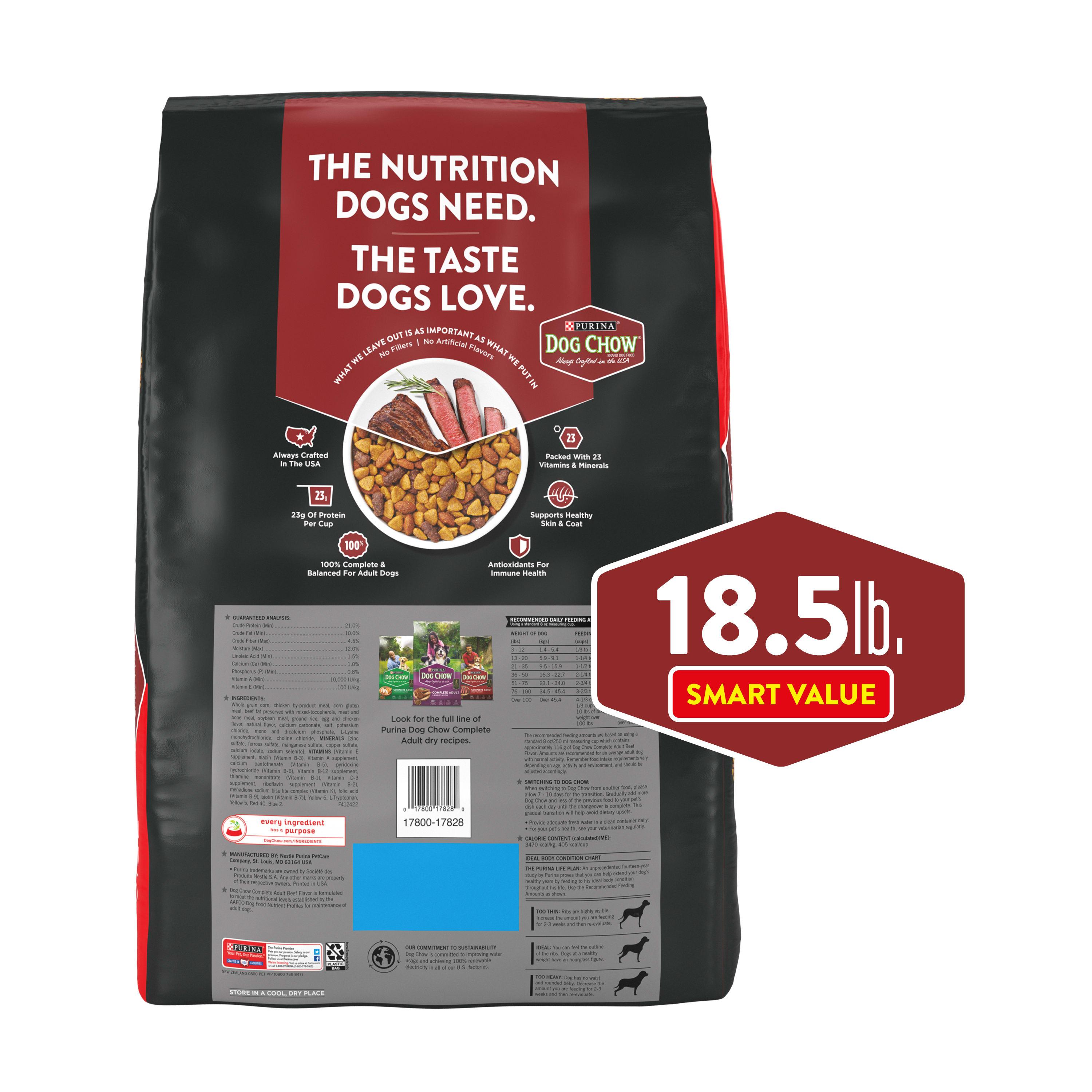 Purina Dog Chow with Real Beef Adult Complete & Balanced Dry Dog Food