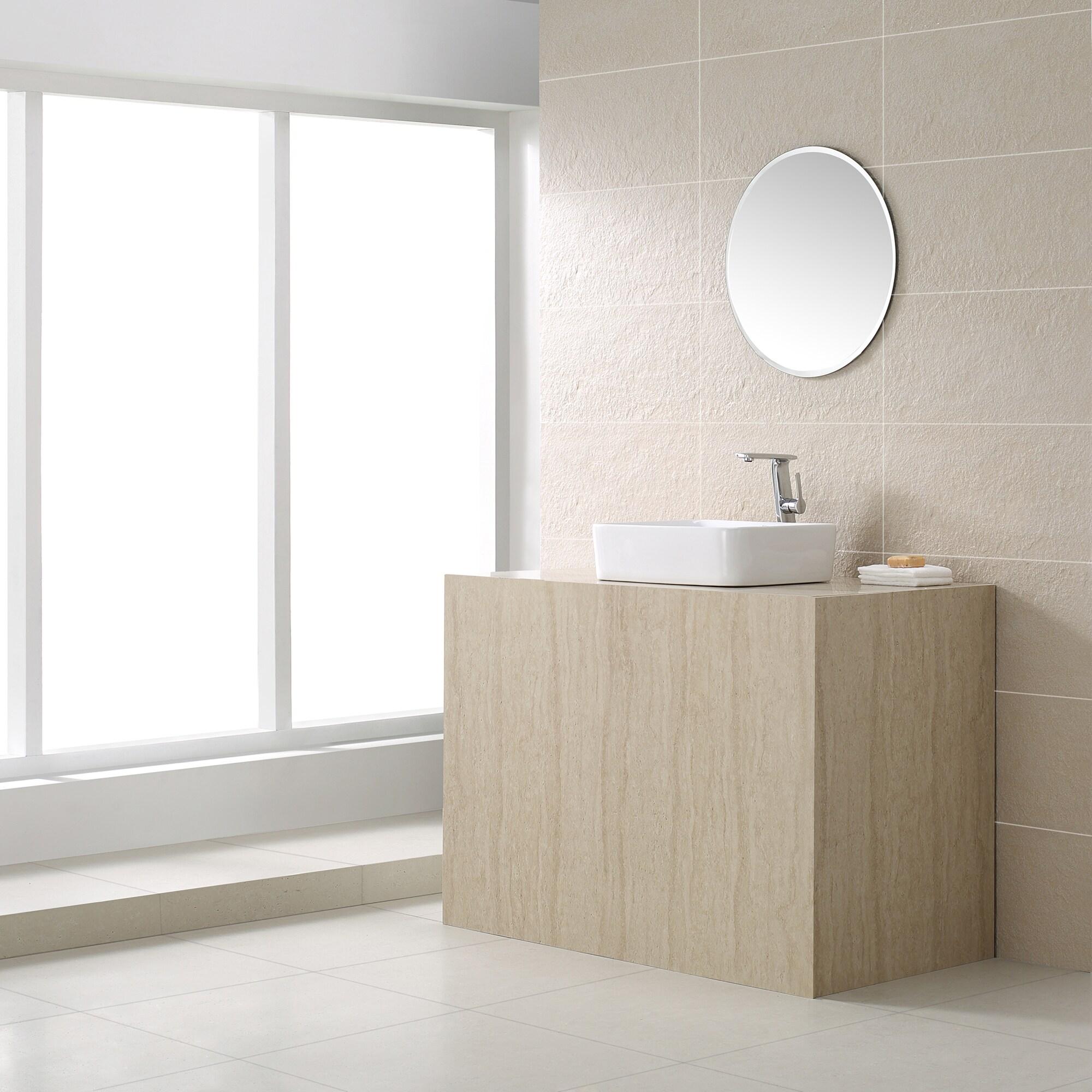 Ceramic Rectangular Vessel Bathroom Sink