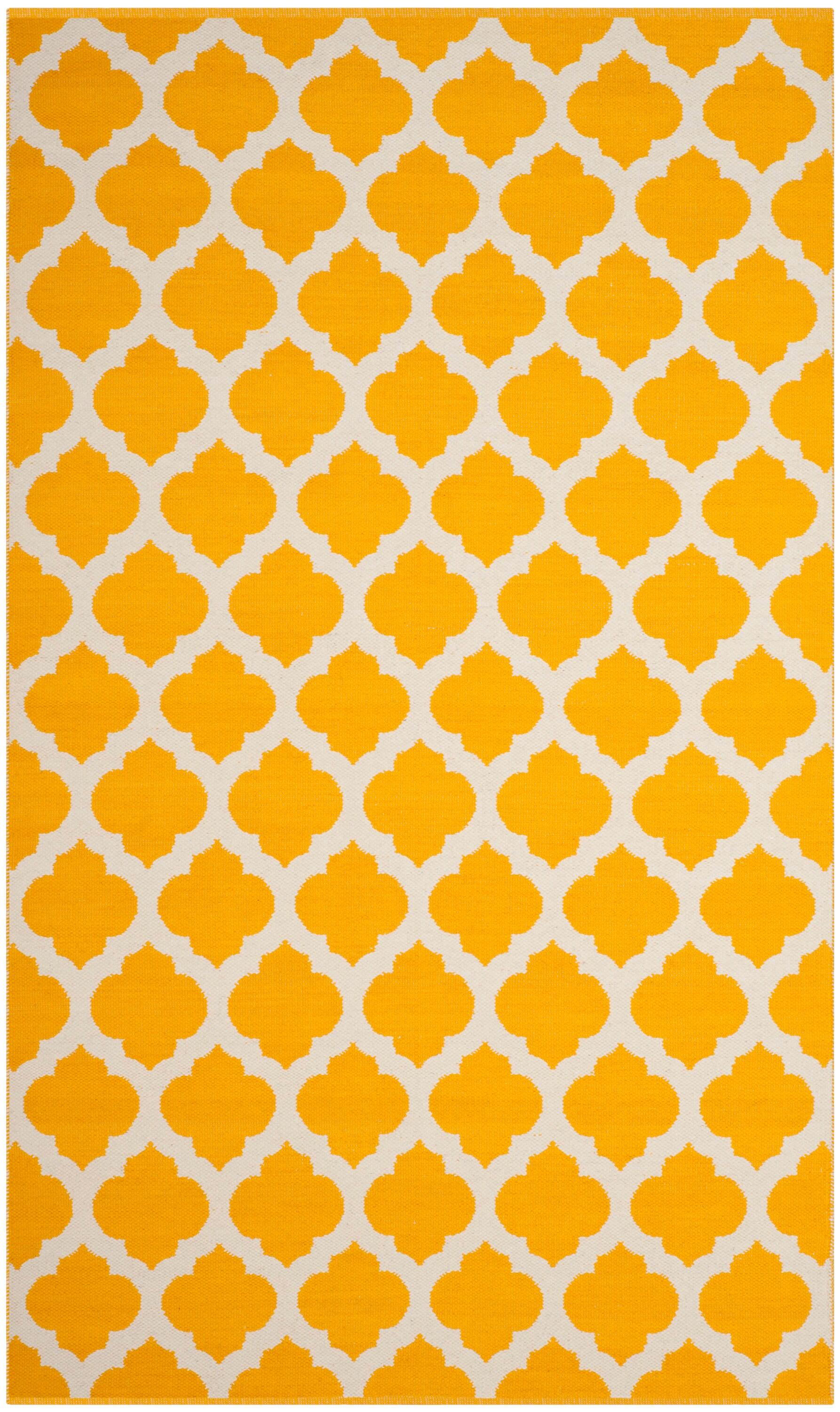 Montauk MTK723 Hand Woven Indoor Area Rug - Yellow/Ivory - 4'x6' - Safavieh.