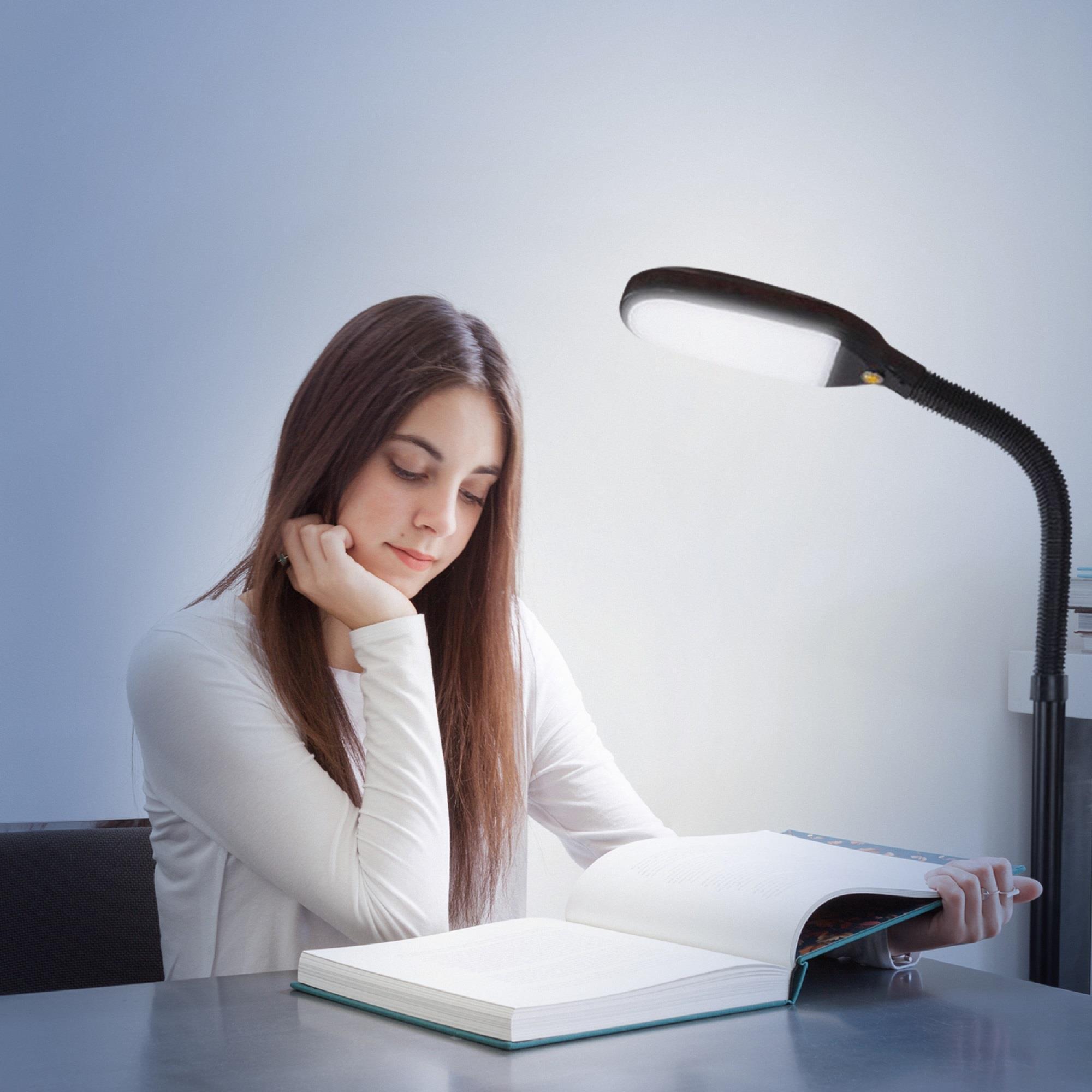Brightech Litespan 53 in. Industrial Dimmable LED Floor Lamp with Height Adjustable Gooseneck Head