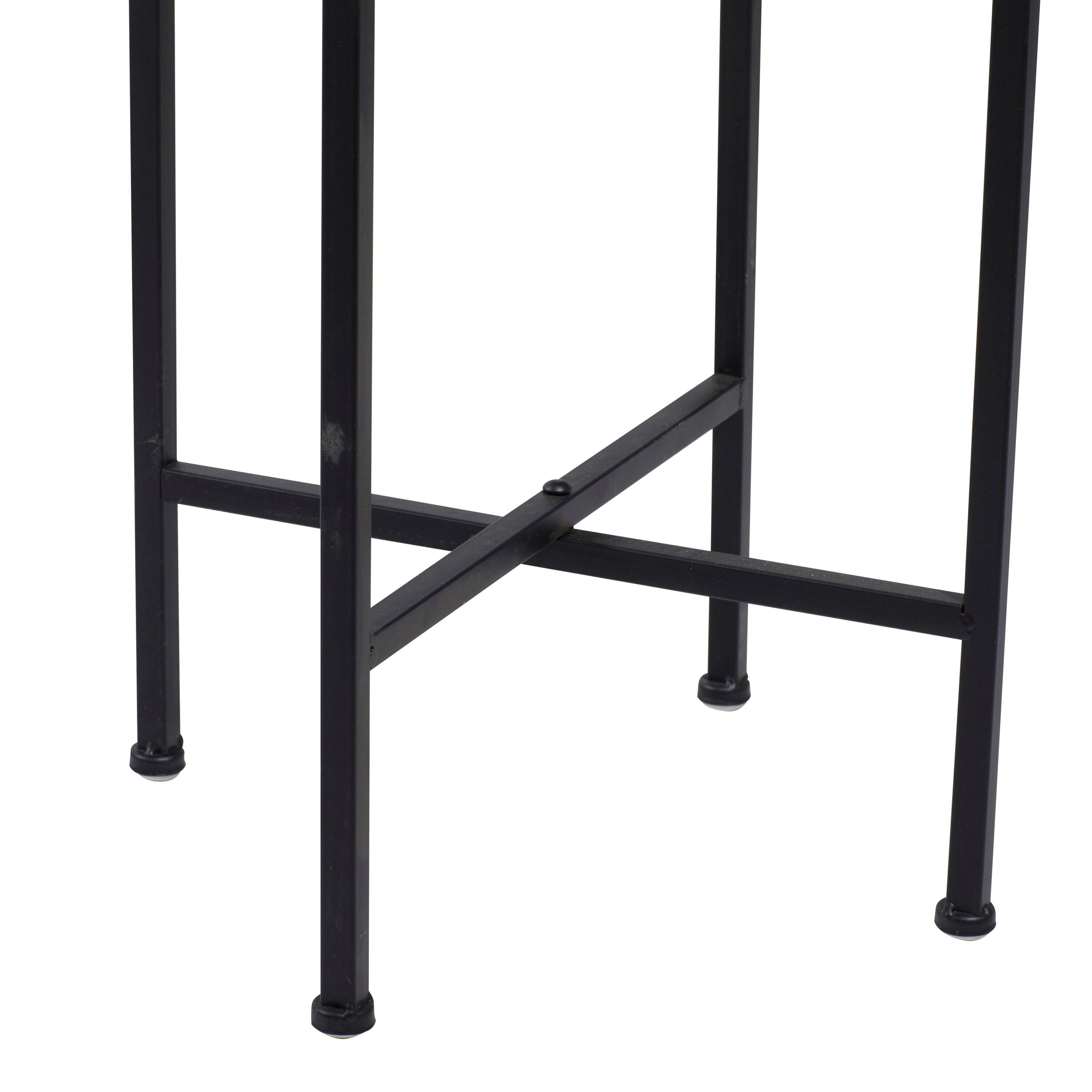 Olivia & May Modern With Stand Iron Planter Pots Black