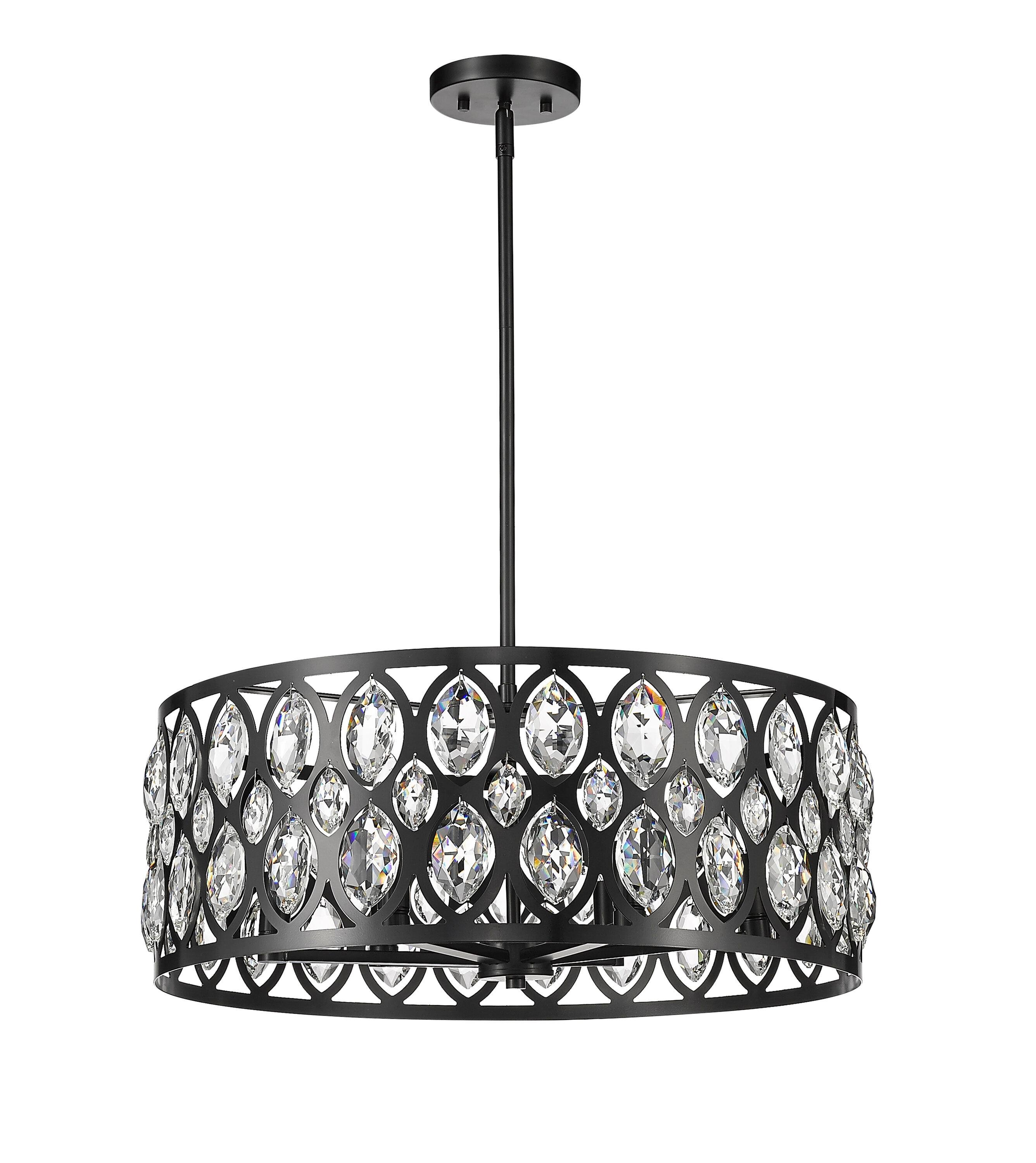 Z-Lite Dealey 6 - Light Chandelier in  Matte Black